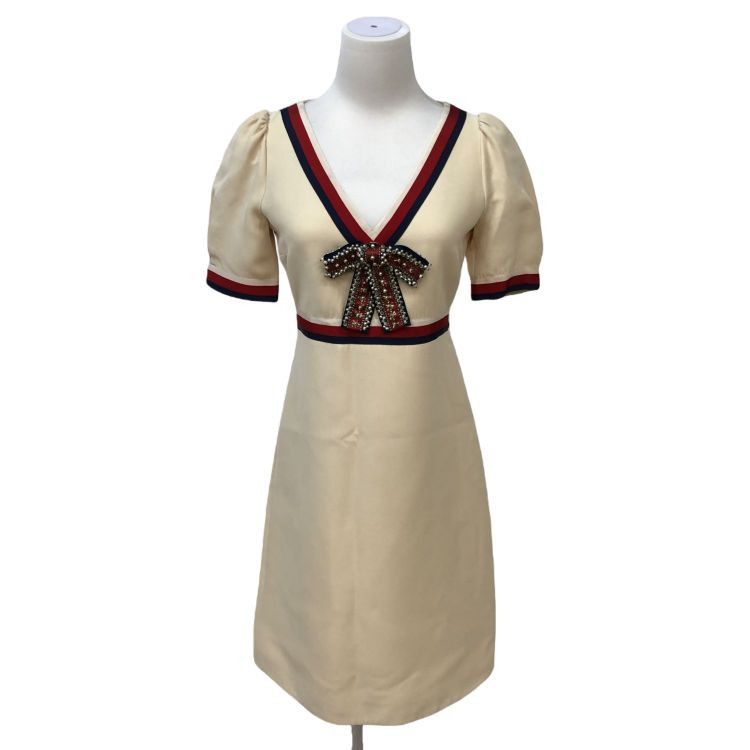 Gucci Gucci Embellished Bow Mini Dress Size 38 Size XS / US 0-2 / IT 36-38 - 1 Thumbnail