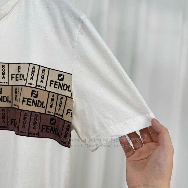 Fendi Fendi Printed Letter Short Sleeve T. Size US XL / EU 56 / 4 - 4 Thumbnail