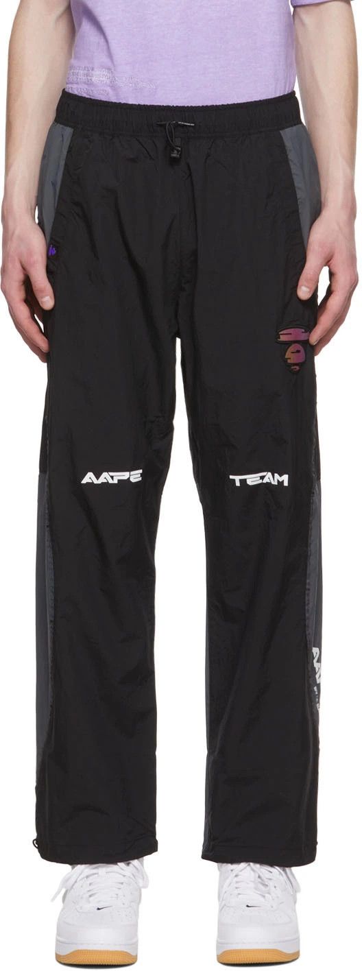 Aape AAPE by A Bathing Ape Black Nylon Lounge Pants Size US 36 / EU 52 - 1 Thumbnail
