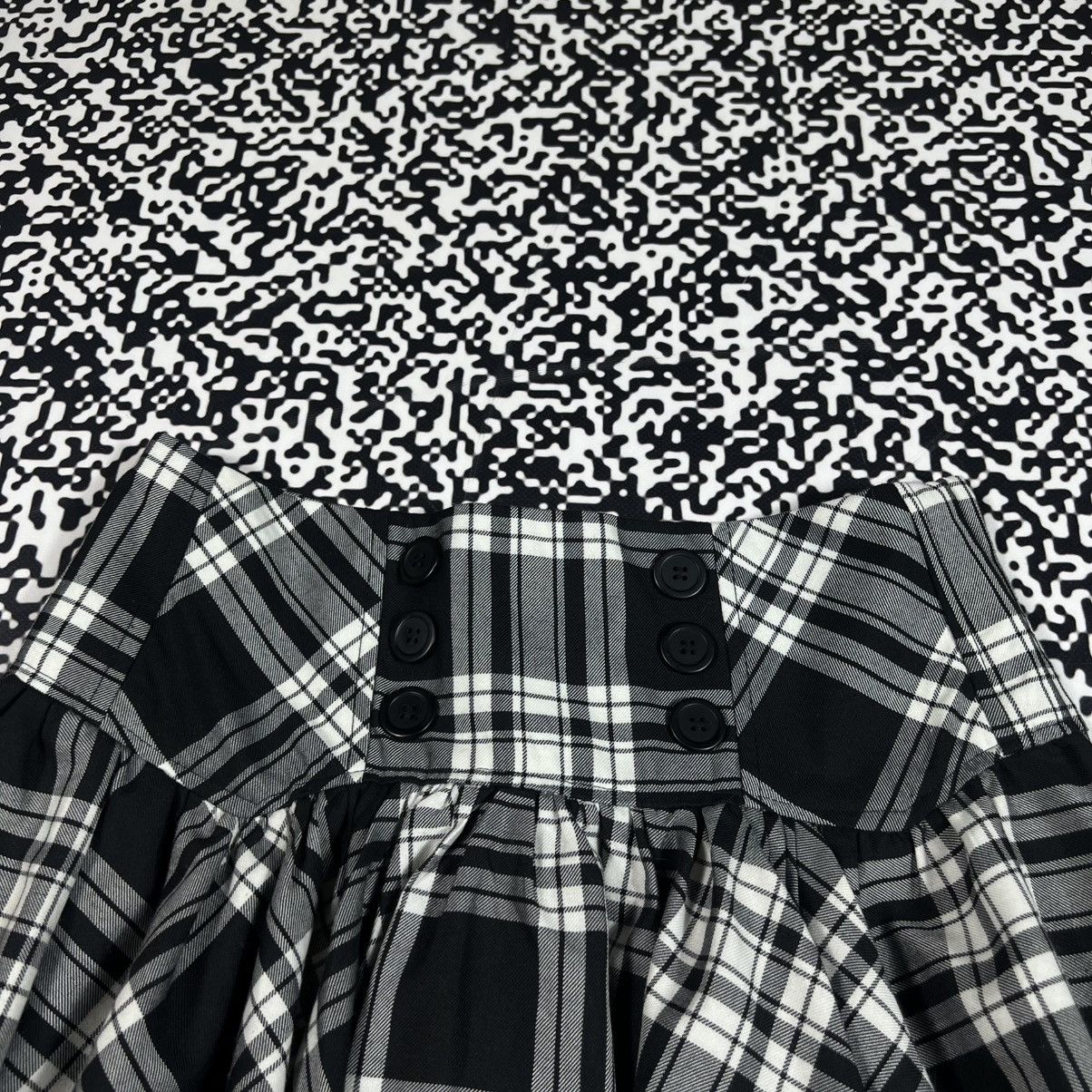 Japanese Brand Vintage Y2K Flared Sexy Checked Retro 90s Style Mini Skirt Size 27" / US 4 / IT 40 - 7 Thumbnail