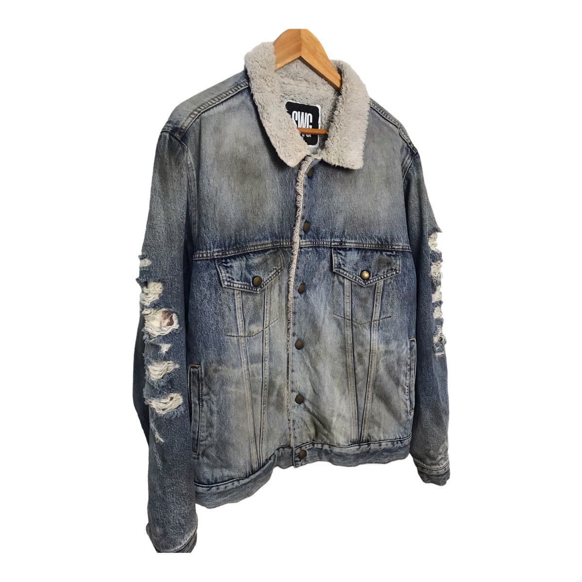 Swagger Swagger Lined Sherpa Denim Jacket Size US L / EU 52-54 / 3 - 2 Thumbnail