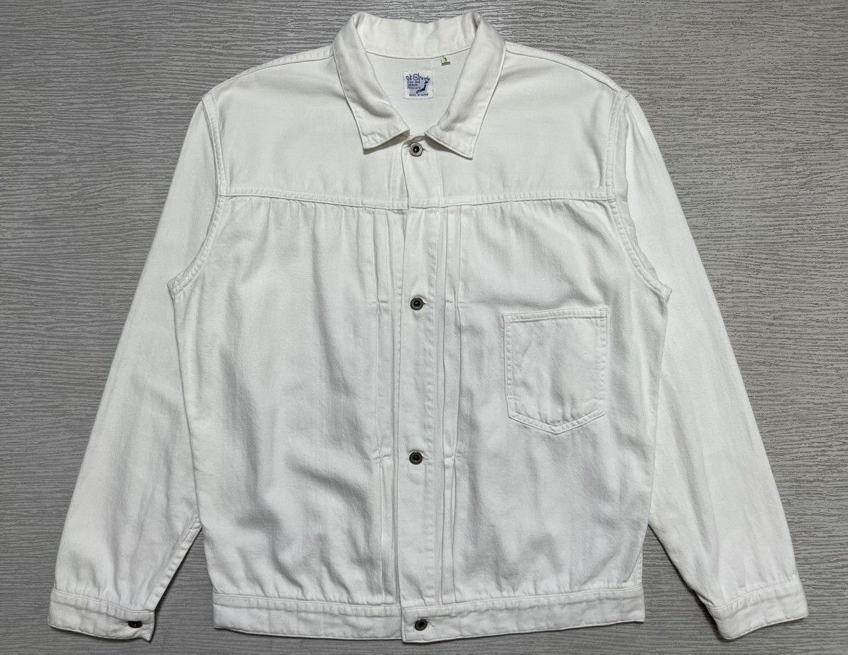Orslow Orslow - Type 2 Soft Denim White Trucker Jacket Size US S / EU 44-46 / 1 - 2 Thumbnail