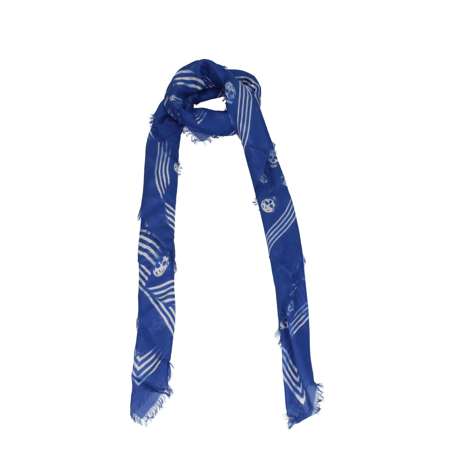 Alexander McQueen ob1o1e0225 Size: OS / Modal Foulard in Blue White Size ONE SIZE - 1 Preview