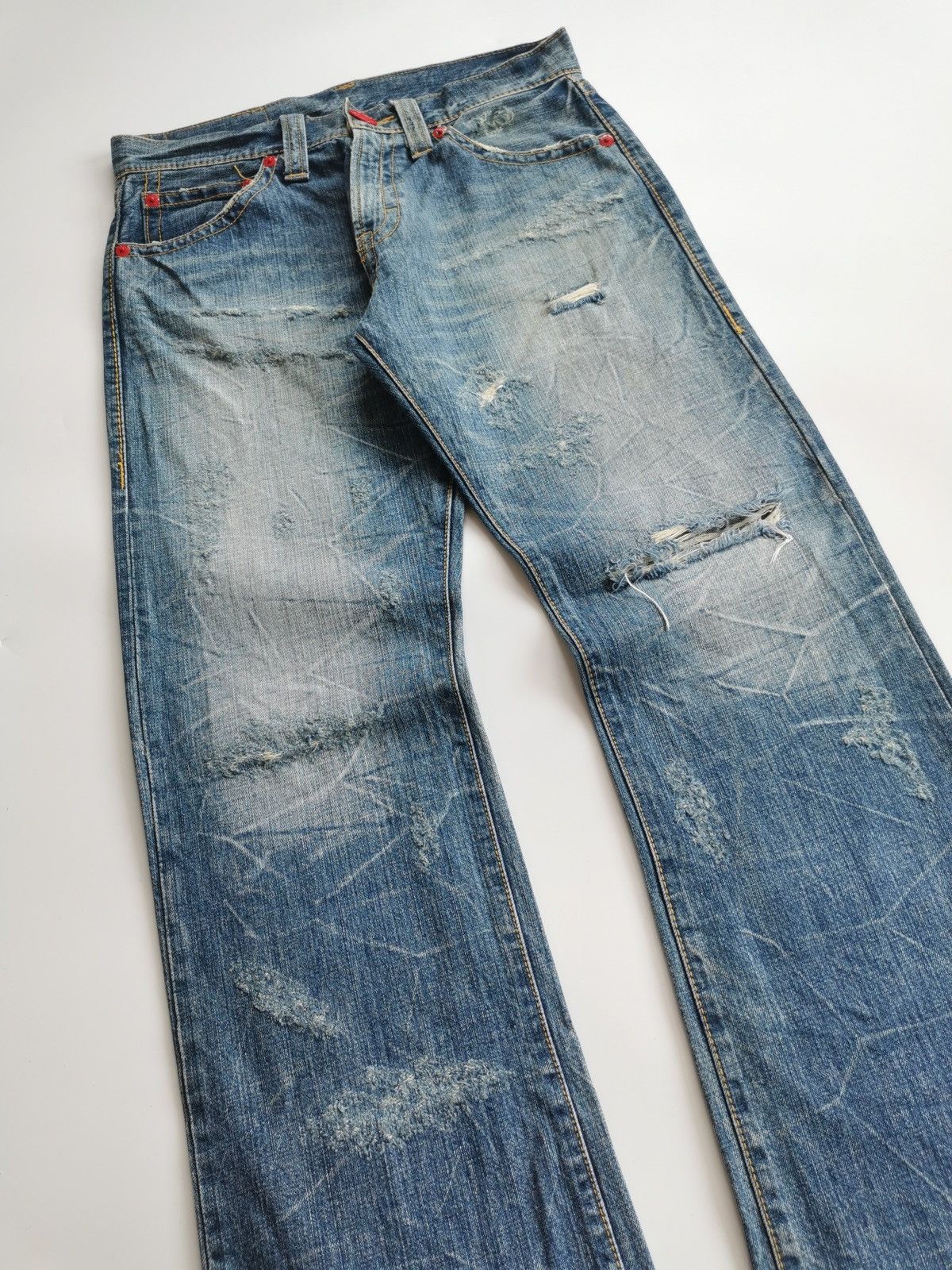Japanese Brand CocoLulu Japan Prints Distressed Denim Jeans Size US 32 / EU 48 - 6 Thumbnail