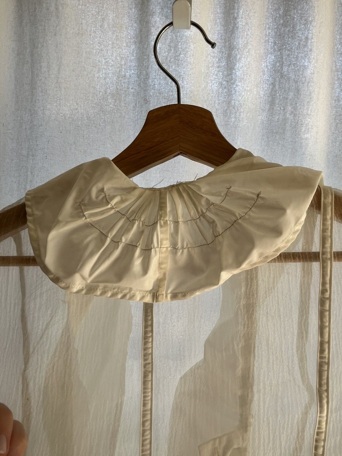 Vintage Vintage Sheer Sculptural Ruffle Shirt Avant Garde White Size M / US 6-8 / IT 42-44 - 3 Thumbnail