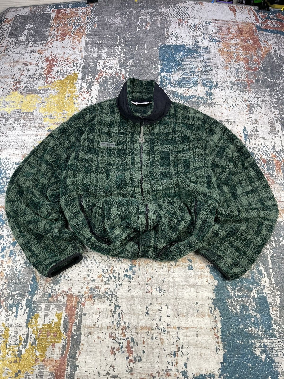 Columbia Vintage Columbia Sportswear Plaid Green Fleece Jacket Size US M / EU 48-50 / 2 - 1 Thumbnail