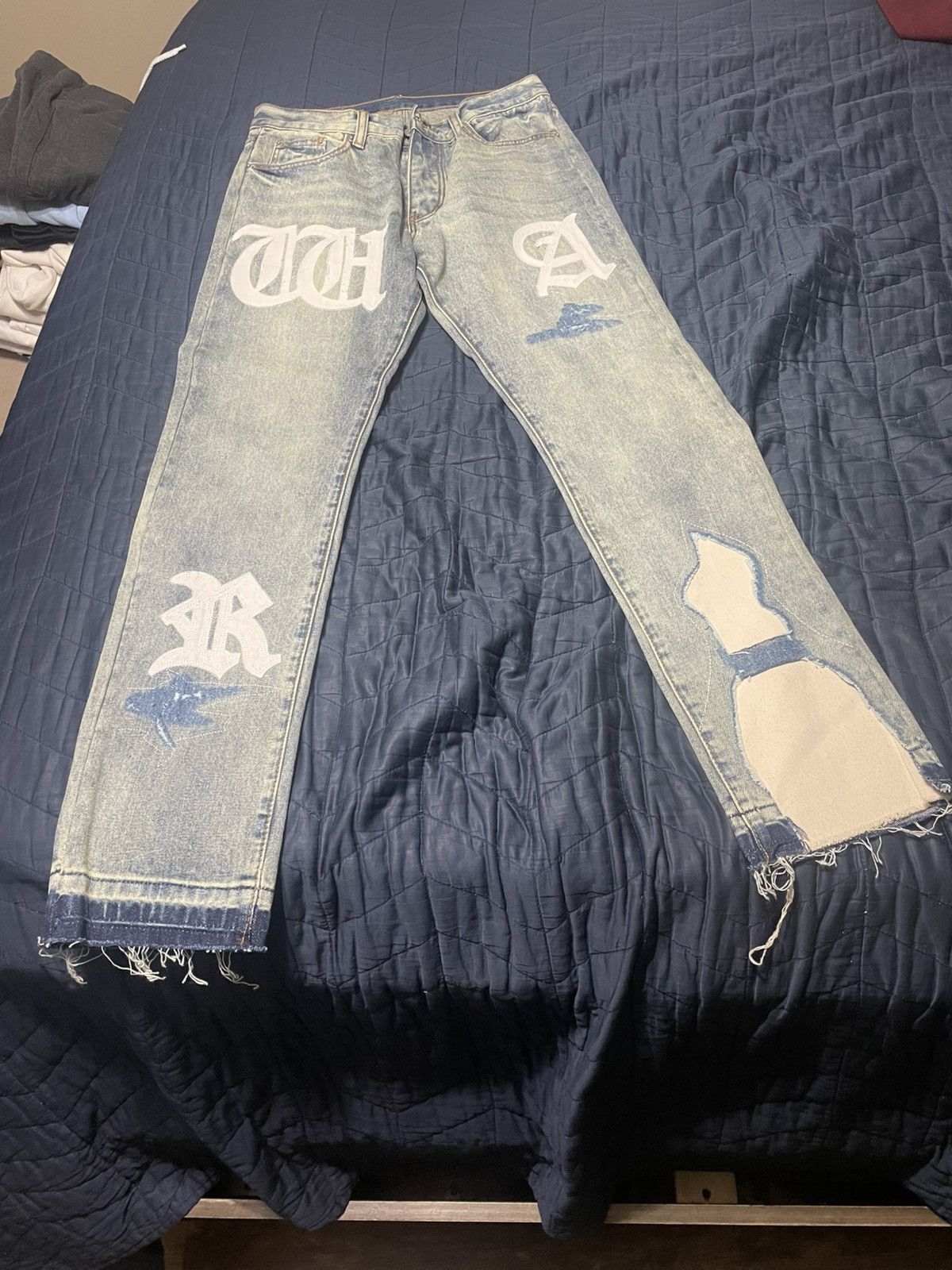 Jeans Mnml D198 War Straight - Corte Reto E Lavagem Média