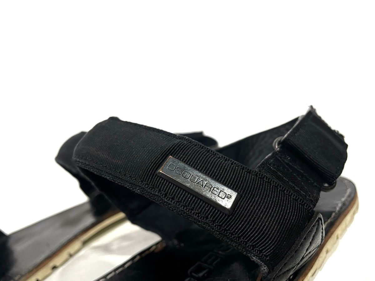 Dsquared2 Men Black Leather Dsquared2 Sandals Made In Italy Size 42 Size US 9 / EU 42 - 4 Thumbnail