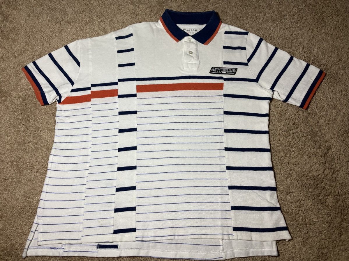 Martine Rose SS20 Martine Rose Striped Asymmetrical Polo Anywear 2020 Size US M / EU 48-50 / 2 - 2 Thumbnail