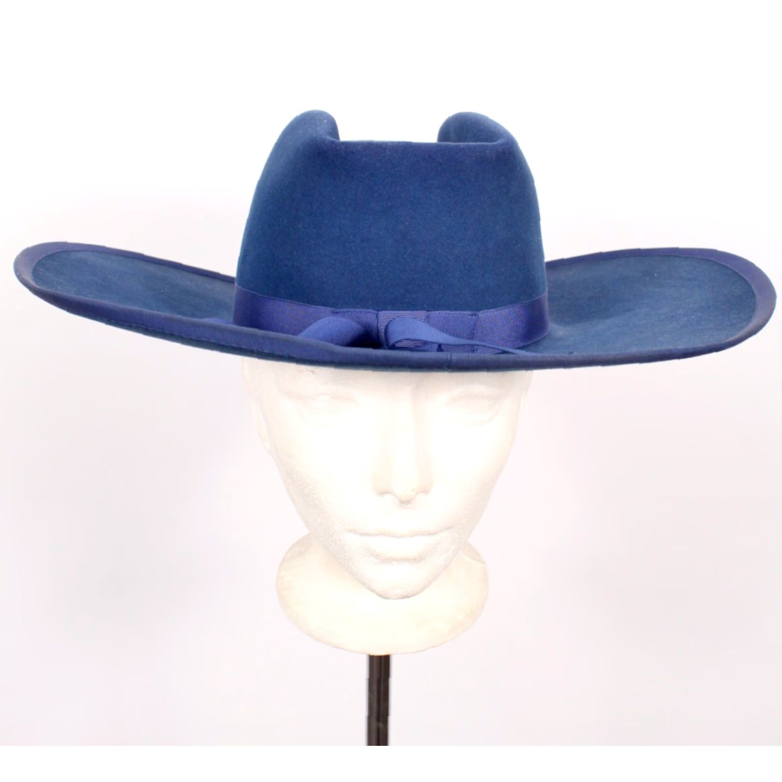 Vintage VTG 1950s Resistol Blue Cowboy Hat Sz 6 7/8 50s Western Rodeo Belle Hat Mens Size ONE SIZE - 2 Thumbnail