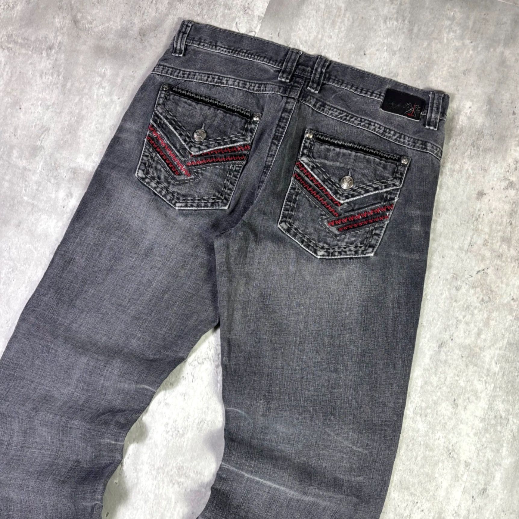 Denime VINTAGE Axe & Crown Mens Jeans Straight Leg 36x32 Dark Wash Denim 90s Size US 36 / EU 52 - 5 Thumbnail