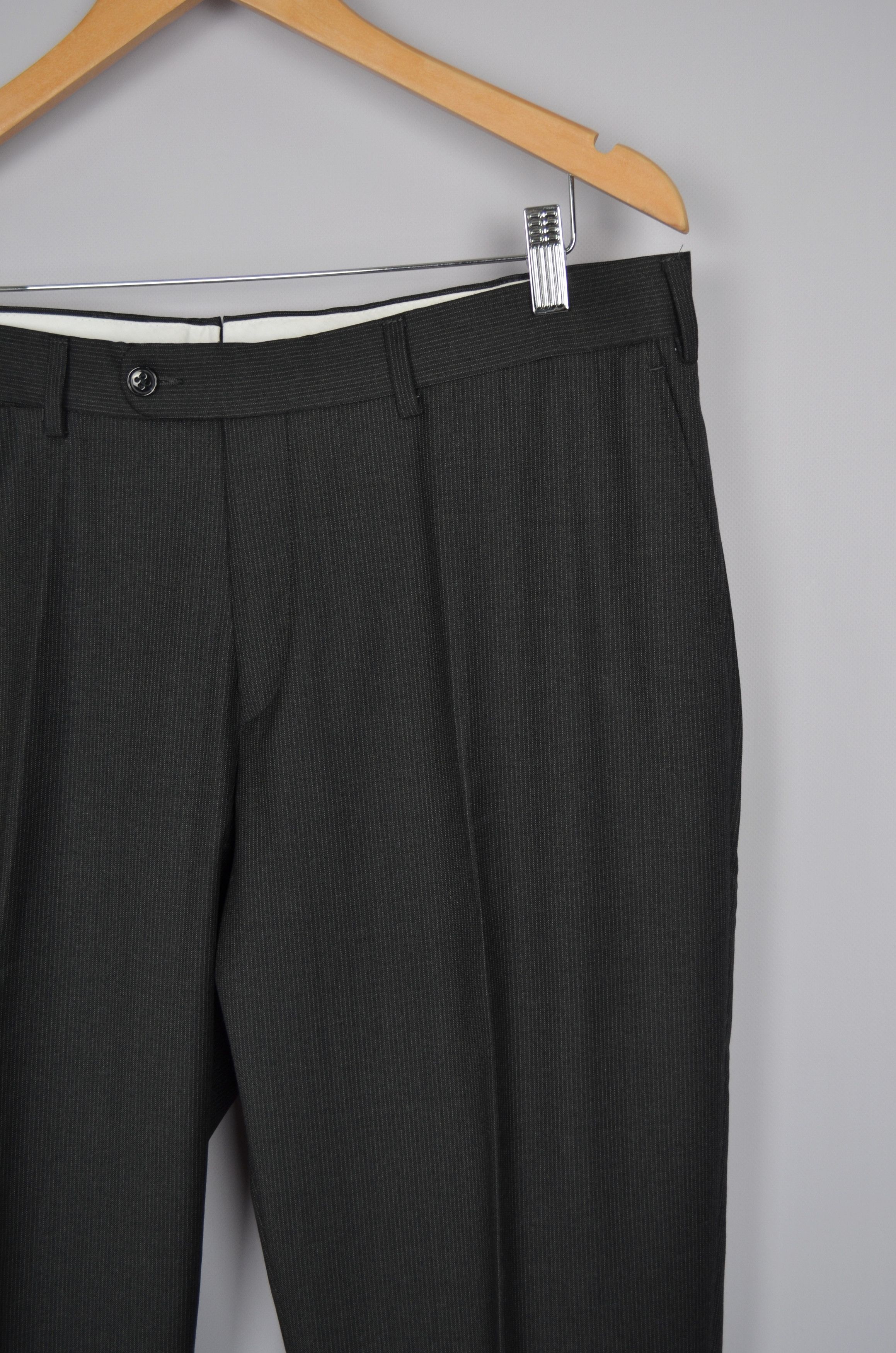 Designer × Suitsupply Suitsupply Brescia Striped Grey Pants Trousers Size 52\US36 Size US 36 / EU 52 - 4 Thumbnail
