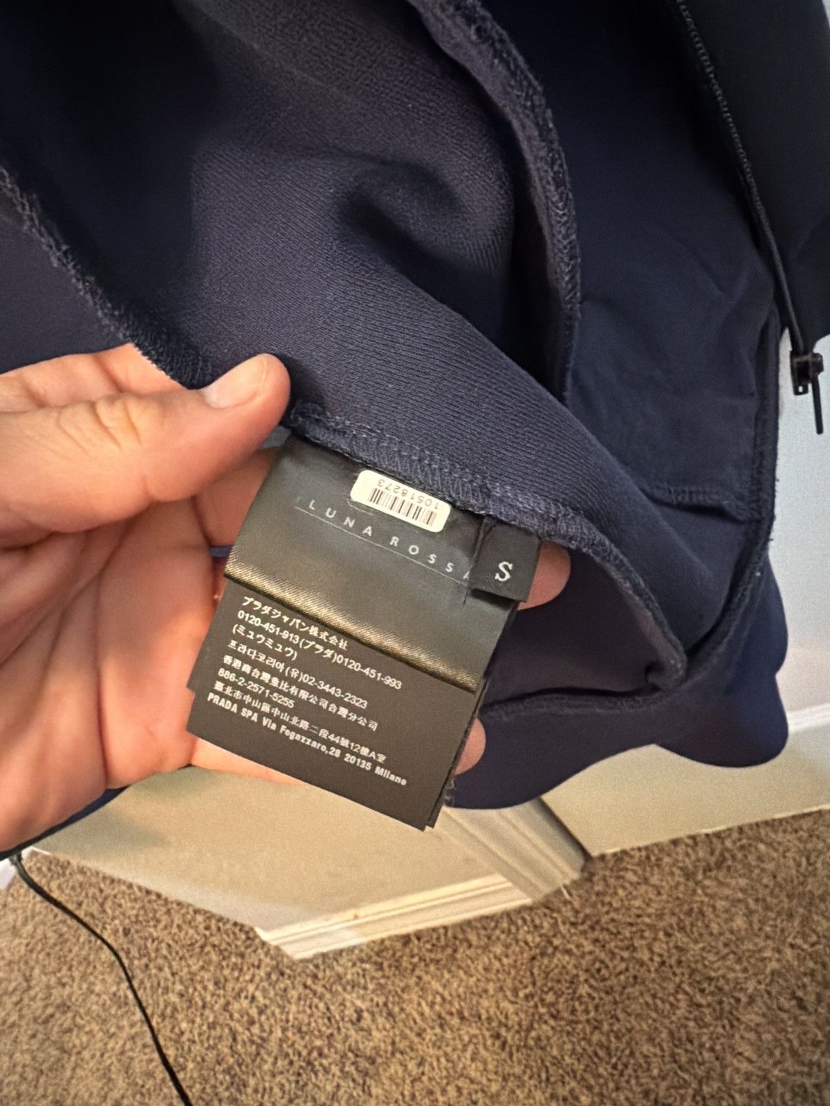 Prada Blouson Felpa Tec Prada Pirelli in Blue Size US S / EU 44-46 / 1 - 13 Thumbnail