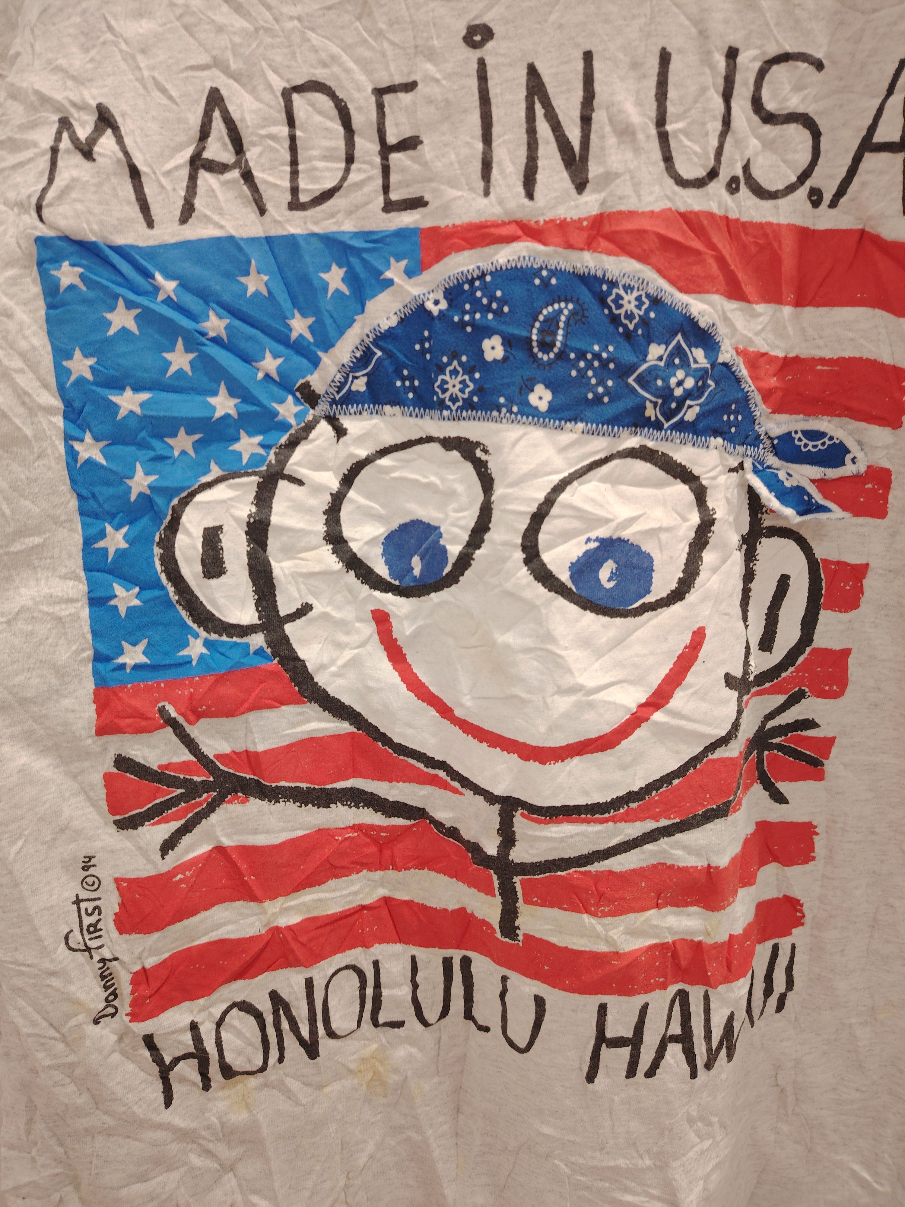 Designer Vintage 90s Danny First Honolulu Hawaii USA Tee Size US L / EU 52-54 / 3 - 2 Thumbnail