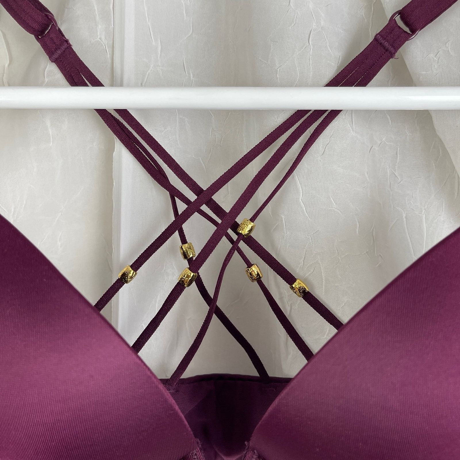 Victoria's Secret Victoria’s Secret Very Sexy Push Up Purple Gold 32 A NWT Size ONE SIZE - 3 Thumbnail