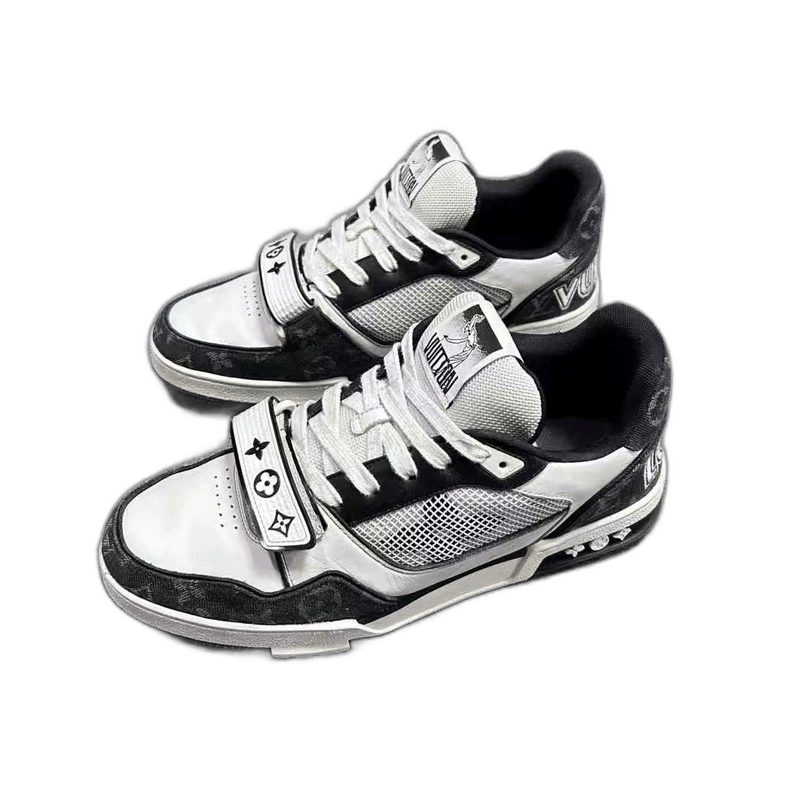 Louis Vuitton Louis Vuitton Black and White Denim Trainers Size US 8 / EU 41 - 1 Thumbnail