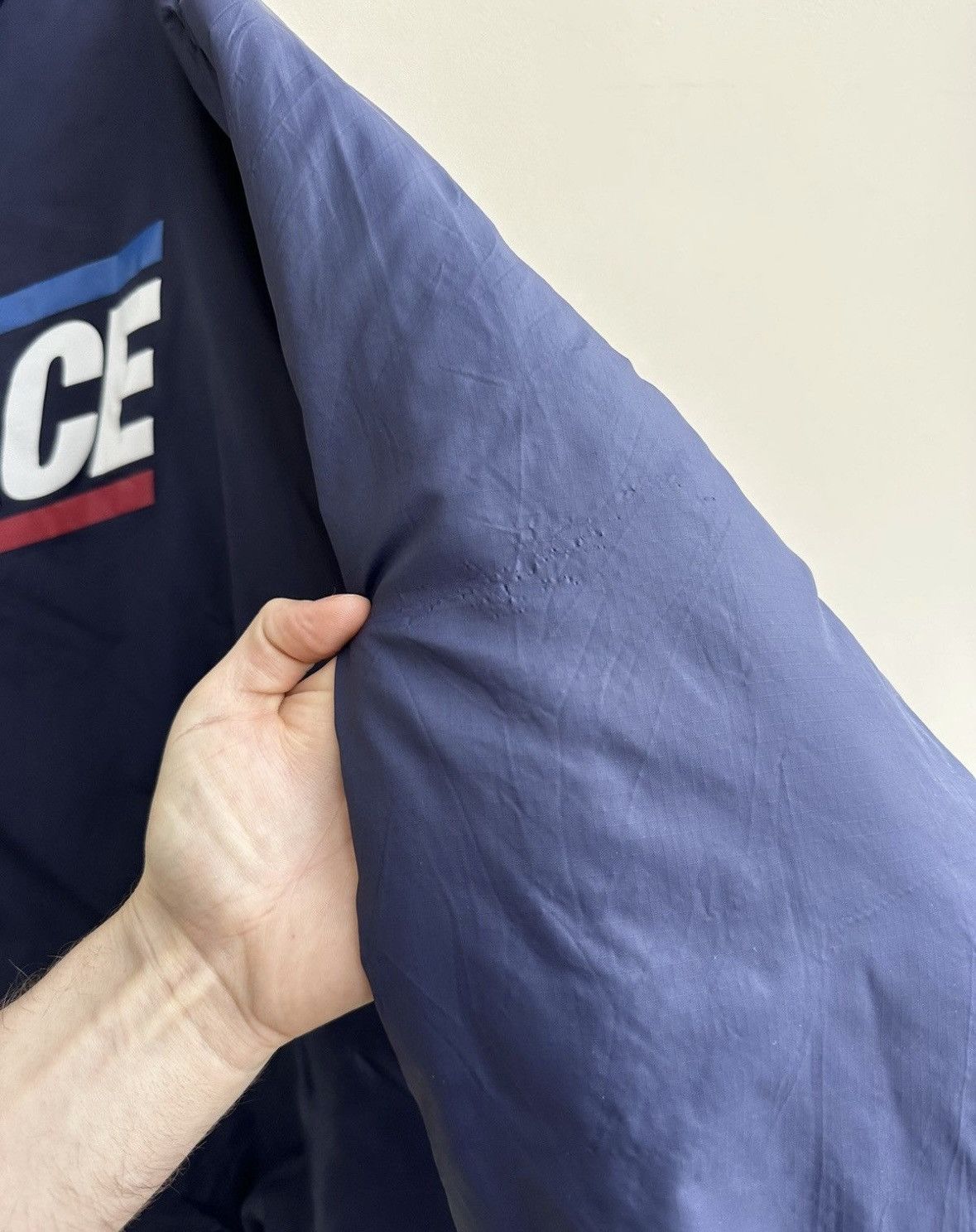 Palace × Vintage Palace Puffer Jacket Pertex Fuse blue Men's Big Logo M L Size US L / EU 52-54 / 3 - 9 Thumbnail