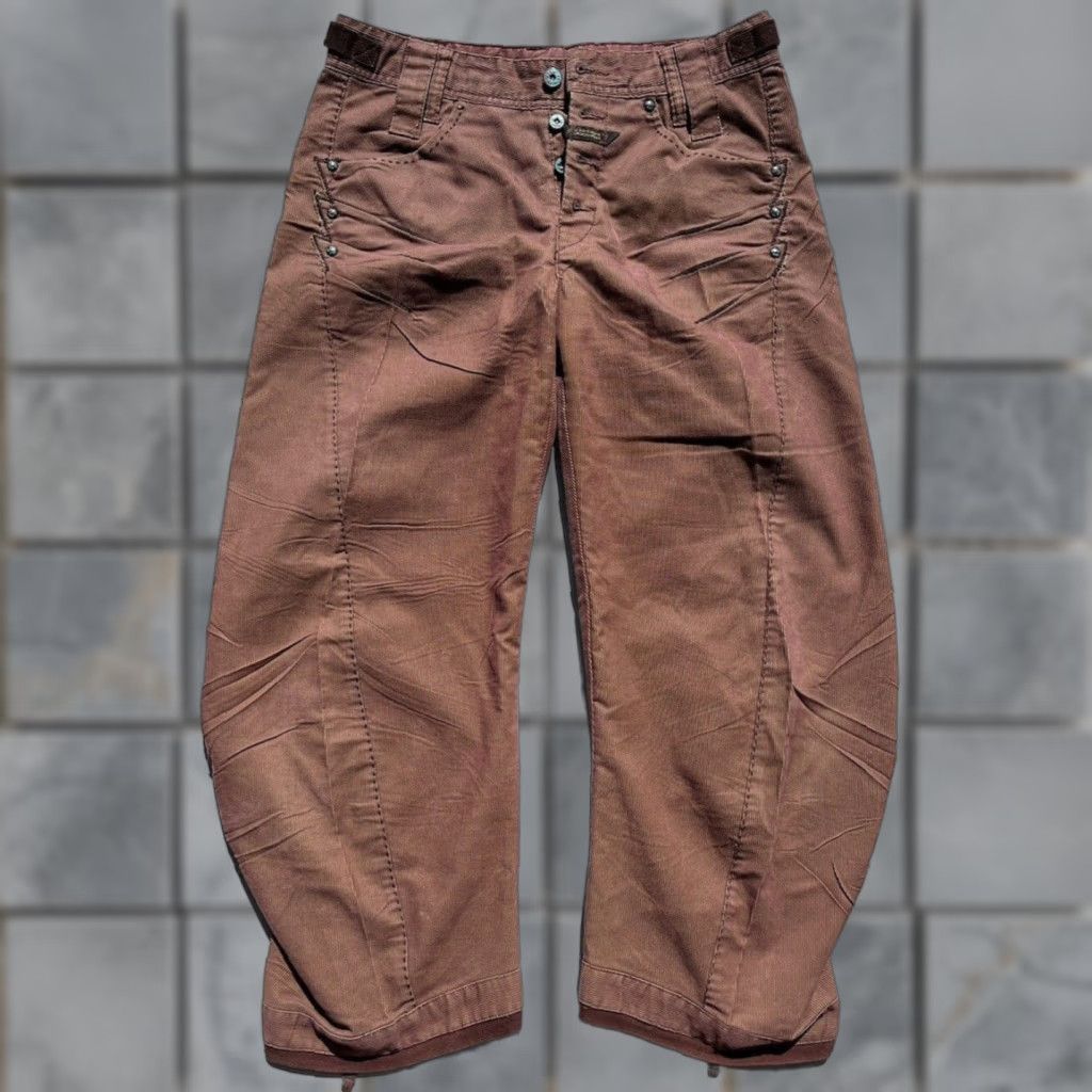 Vintage VINTAGE Marithe Francois Girbaud Pants Women Brown Corduroy 26 90s Parachute Carpenter Slim Straight 90s Logo Mens Womens Boys Girls Size 26" / US 2 / IT 38 - 1 Thumbnail