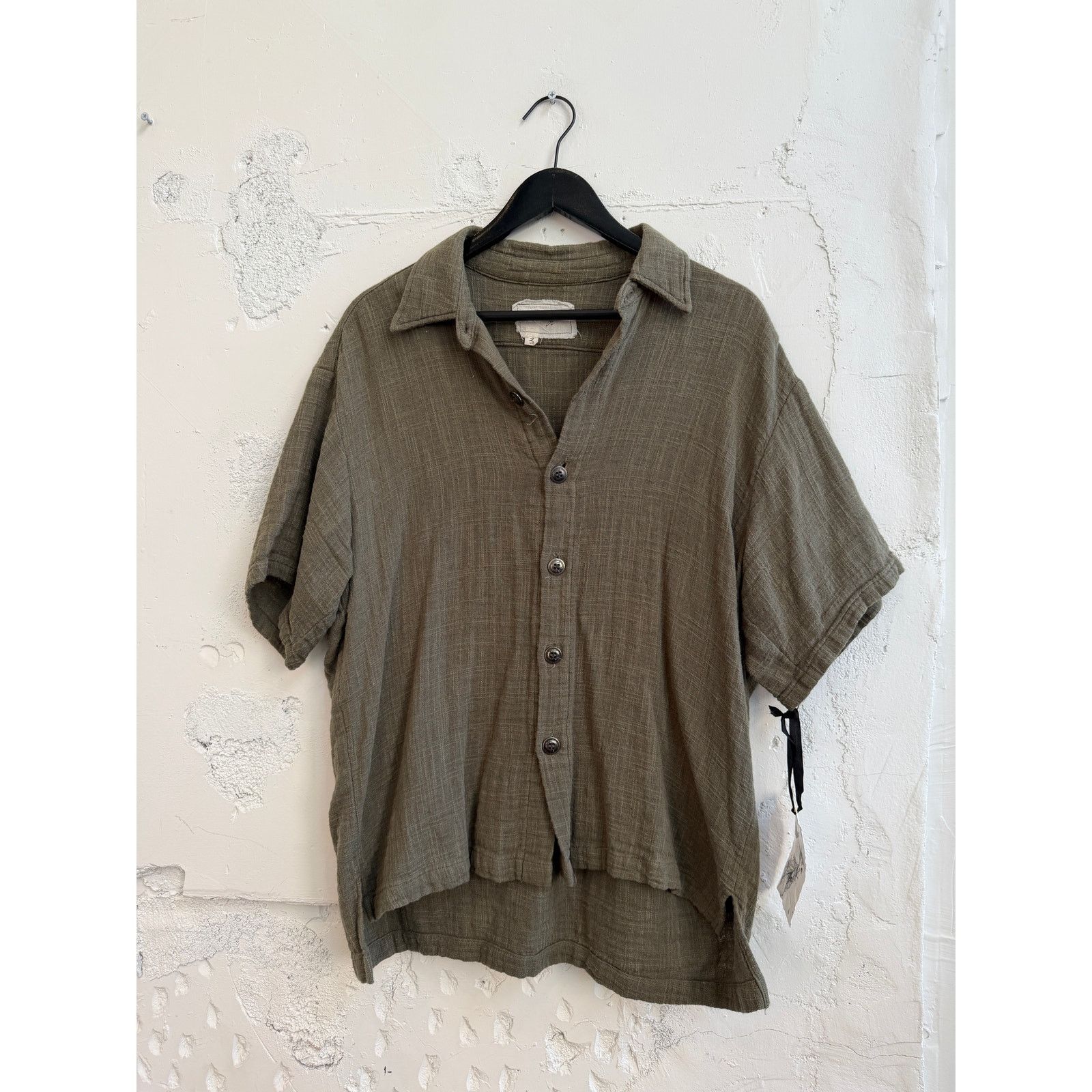 Greg Lauren Greg Lauren SAMPLE Army Linen Button Up Shirt Size US L / EU 52-54 / 3 - 1 Thumbnail