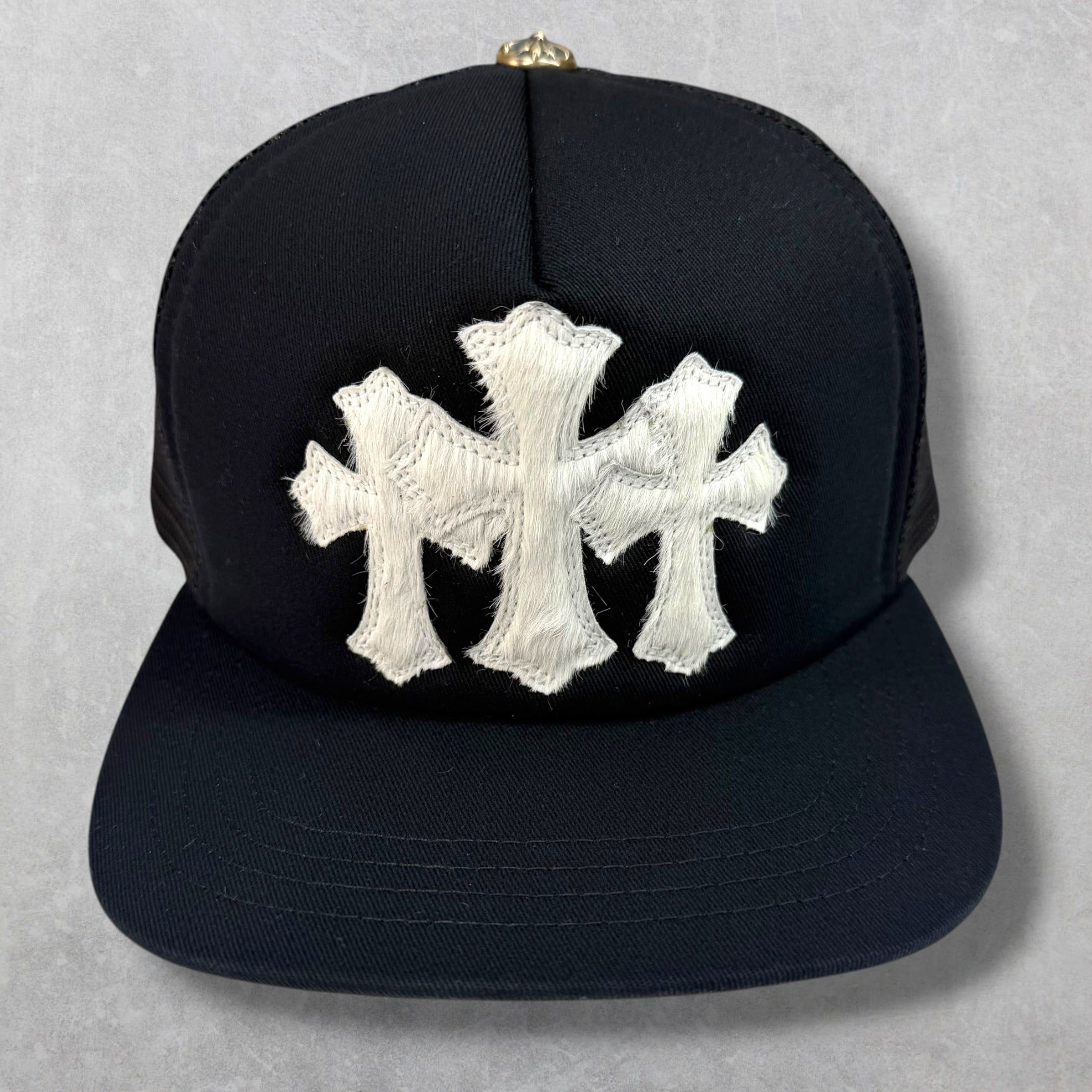 Chrome Hearts Chrome Hearts Pony Hair Cemetery Cross Trucker Size ONE SIZE - 1 Thumbnail