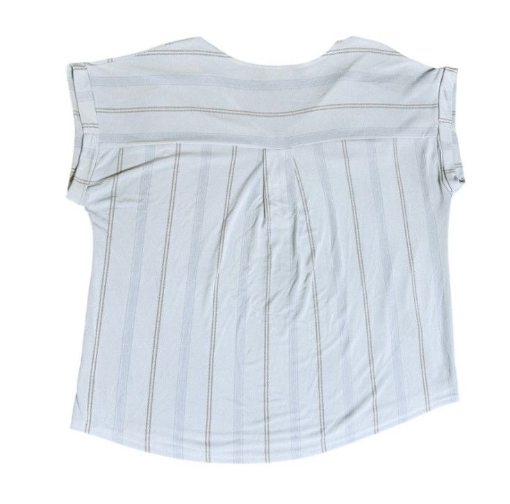 Other Flower & Feather Women’s 2XL Striped Zip-Front Blouse Size XXL / US 16-18 / IT 52-54 - 2 Thumbnail