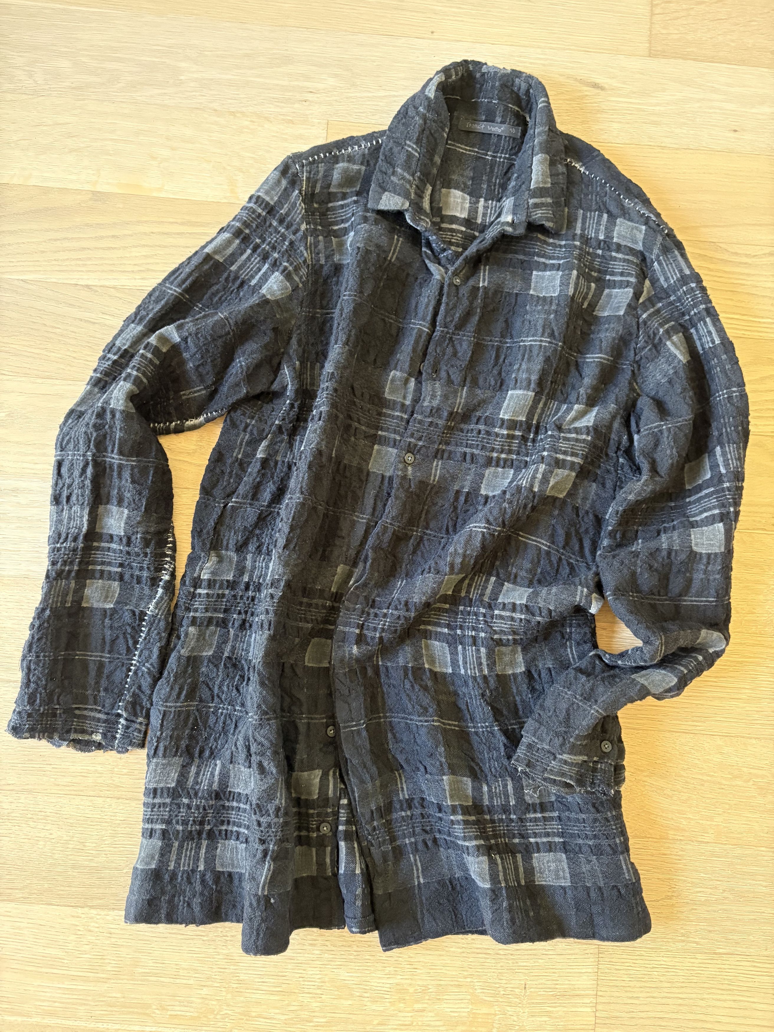 Transit Checked long wool shirt Size US M / EU 48-50 / 2 - 1 Thumbnail