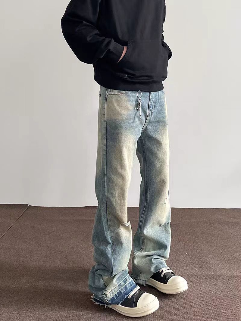 Designer × Jean × Vintage Street hip-hop washed vintage baggy jeans Size US 32 / EU 48 - 1 Thumbnail