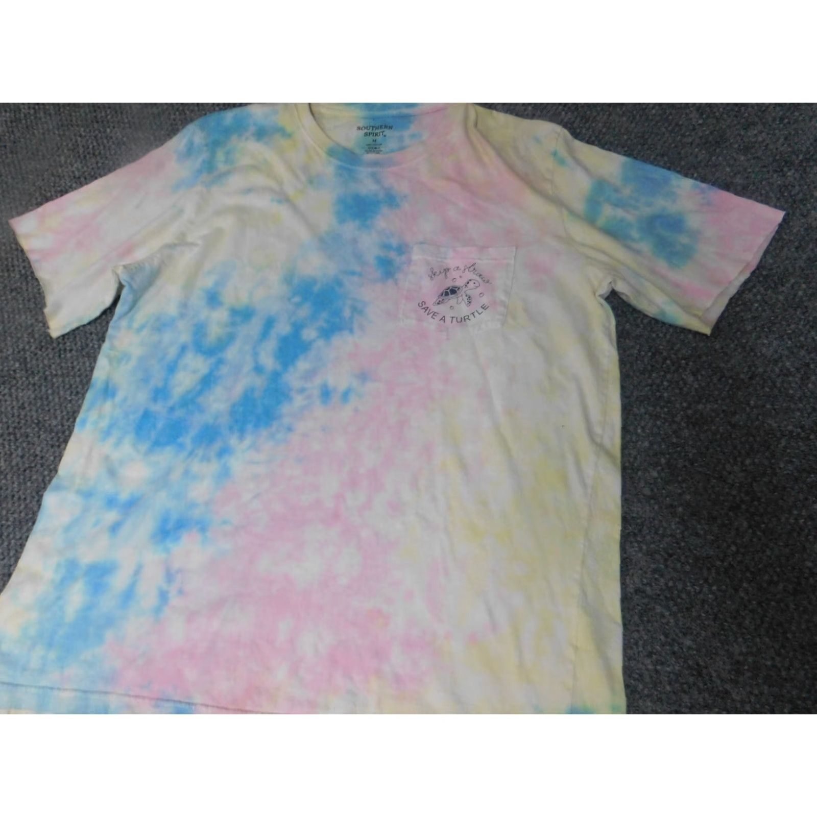 ESPIRIT Southern Spirit Womens Shirt M tie dye turtle Dog Dolman Viscose Crew Neck Short Sleeve Multicolor Blouse casual Basic Regular Modern 90s? Size M / US 6-8 / IT 42-44 - 4 Thumbnail