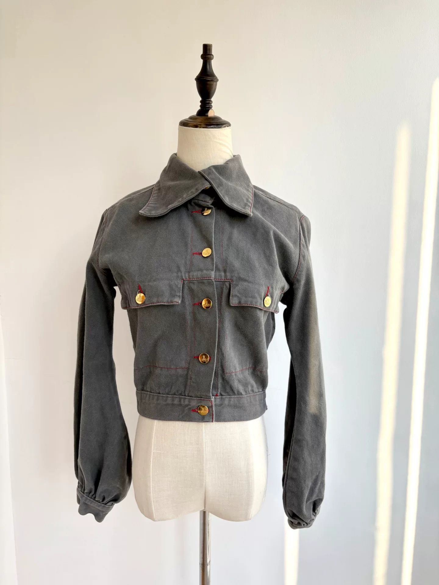 rare vivienne westwood vintage gray denim jacket