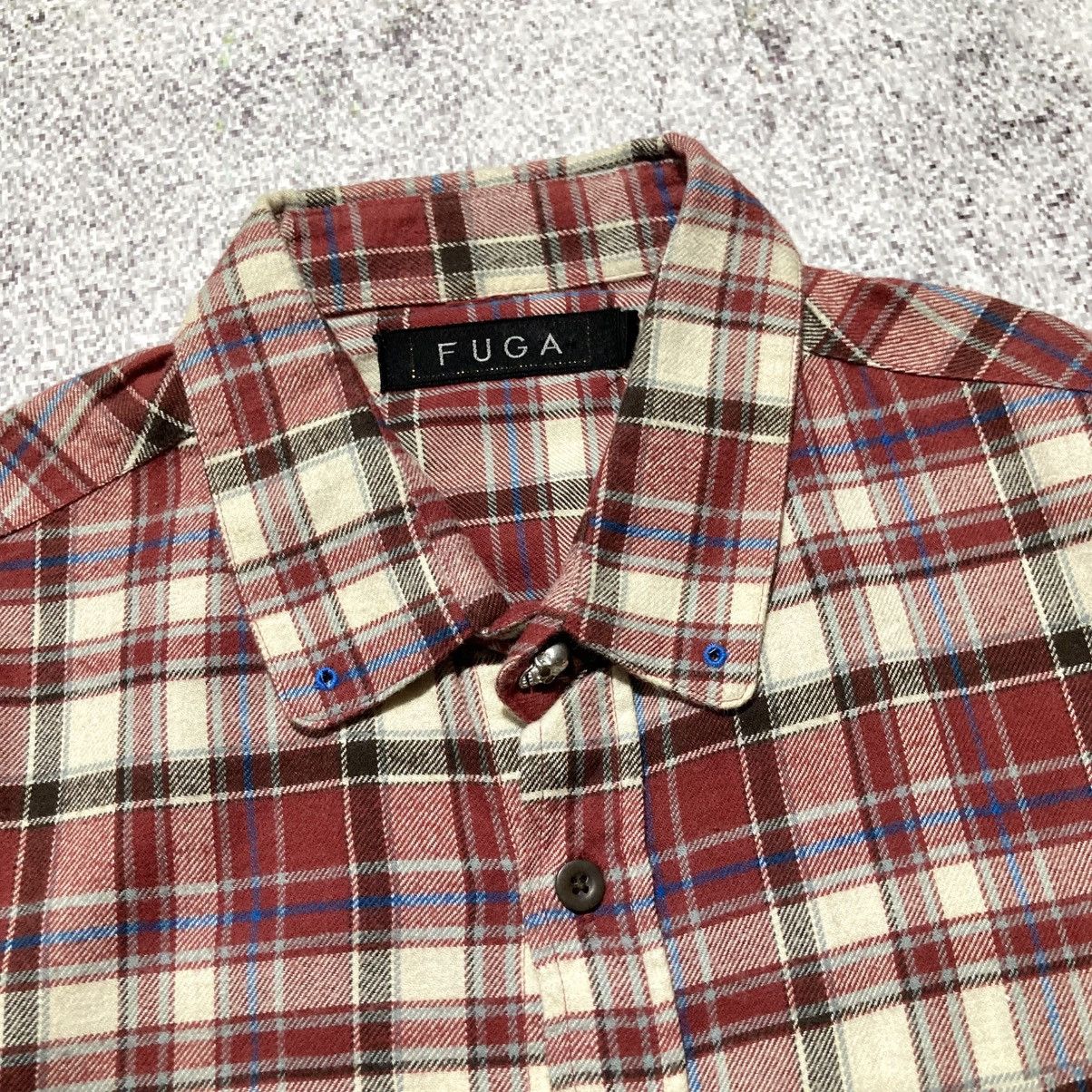 GOSTAR DE FUGA 🇯🇵 2000s Gostar De Fuga Flanel Plaid Shirt Button Up Punk Size US S / EU 44-46 / 1 - 6 Thumbnail