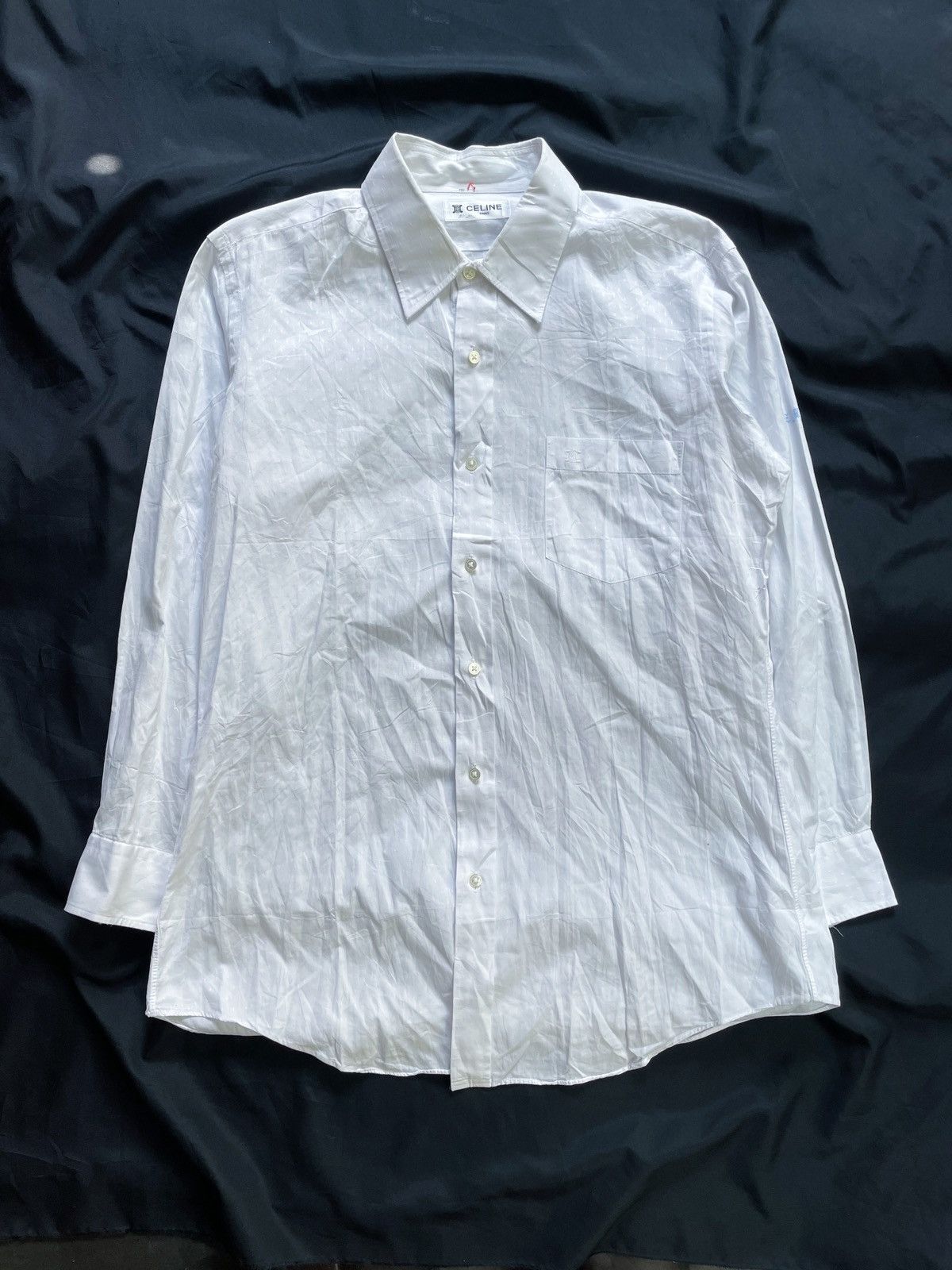 Celine CELINE WHITE BUTTON DOWN SHIRT Size US L / EU 52-54 / 3 - 1 Thumbnail