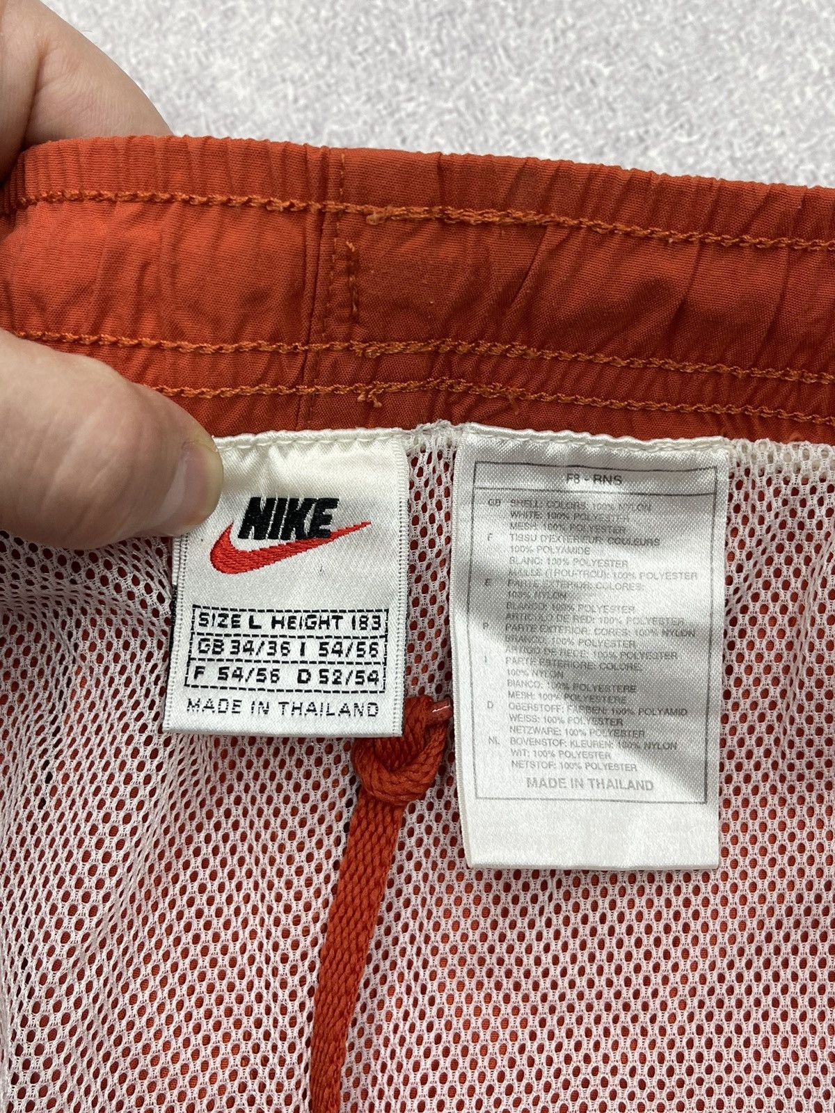 Nike Vintage Nike Nylon Shorts Big Logo Orange Drill Y2K ACG TN Size US 34 / EU 50 - 6 Thumbnail
