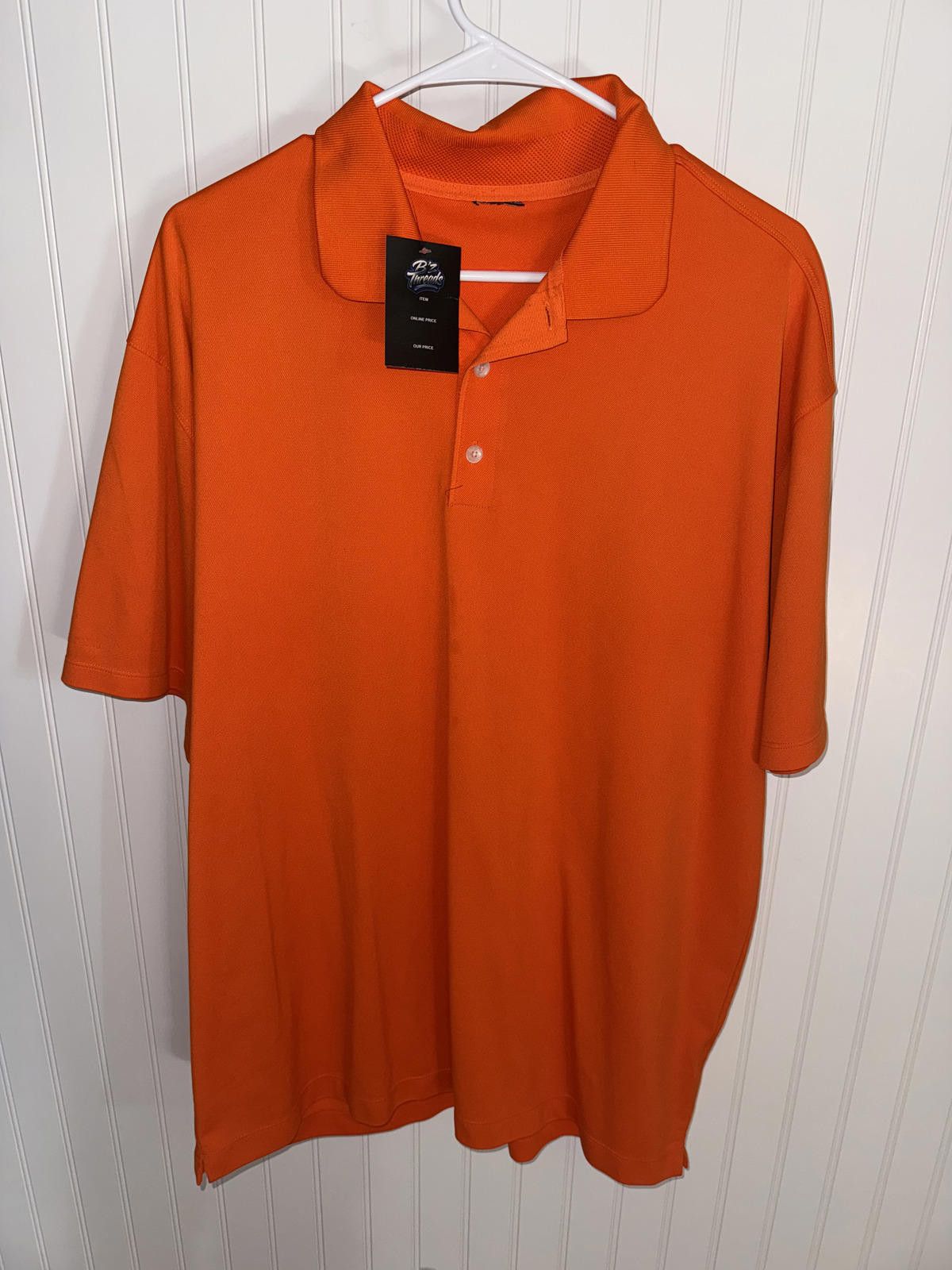 Nike Nike Orange Polo Shirt 100% Polyester Made in Thailand Size US XL / EU 56 / 4 - 1 Thumbnail