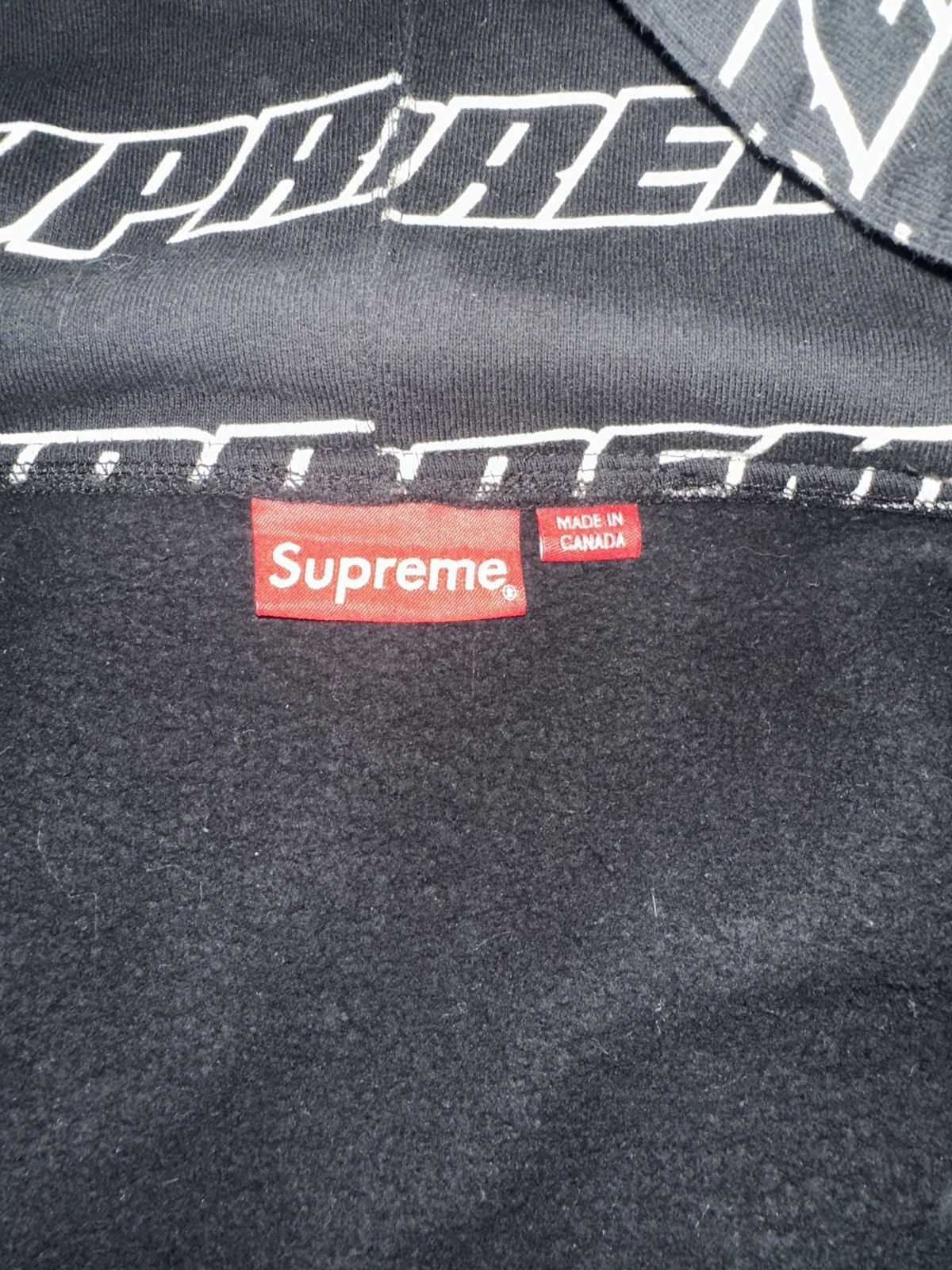 Supreme Supreme Repeat Zip Up Hooded Sweatshirt Black Size US L / EU 52-54 / 3 - 3 Thumbnail