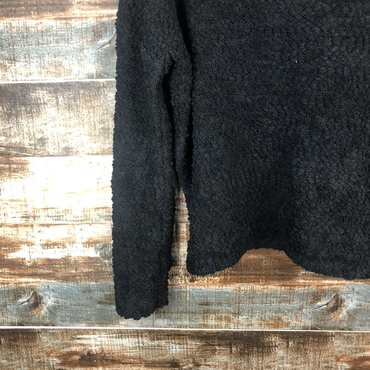 Homespun Knitwear × Japanese Brand Furry Rate Black Knitwear #A1899 Size L / US 10 / IT 46 - 7 Thumbnail