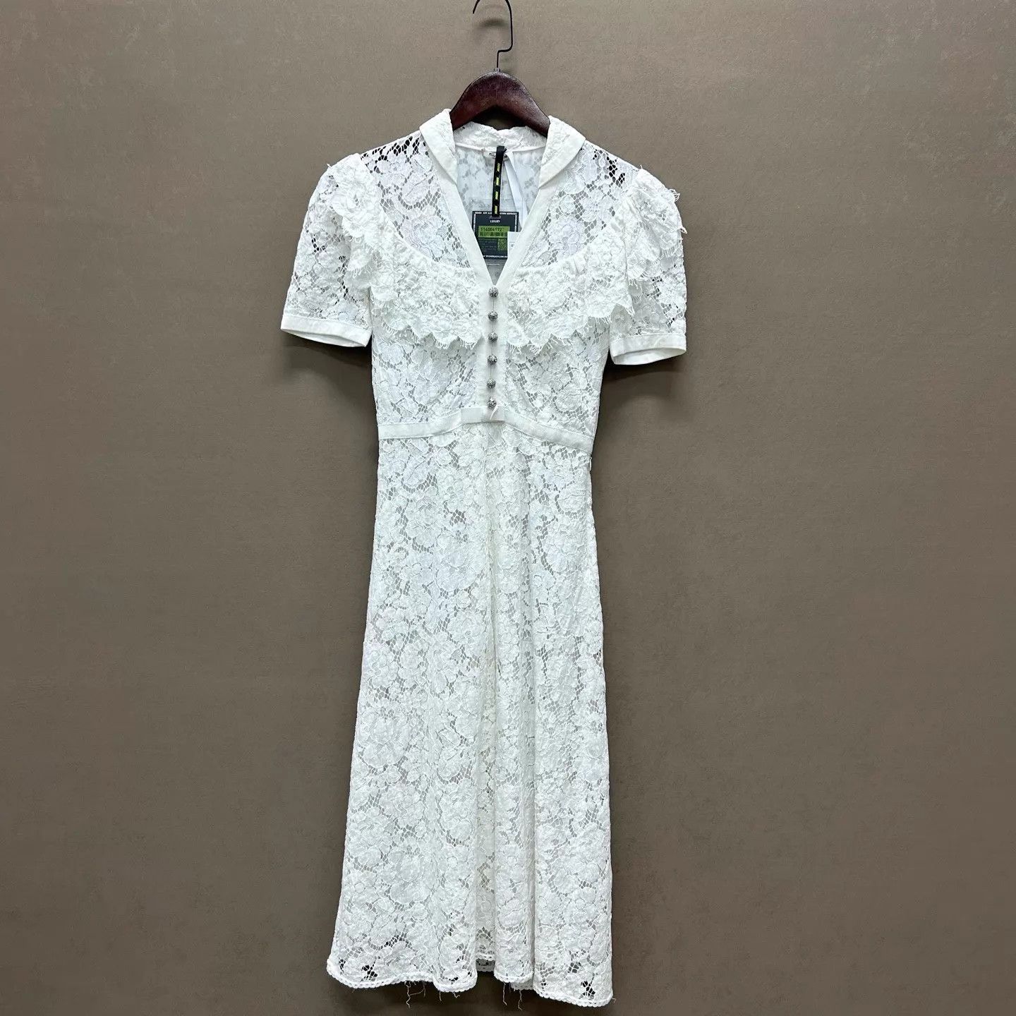 Miu Miu MIU MIU Women's 99 New Lace Rhinestone Dress 36 Size XS / US 0-2 / IT 36-38 - 1 Thumbnail