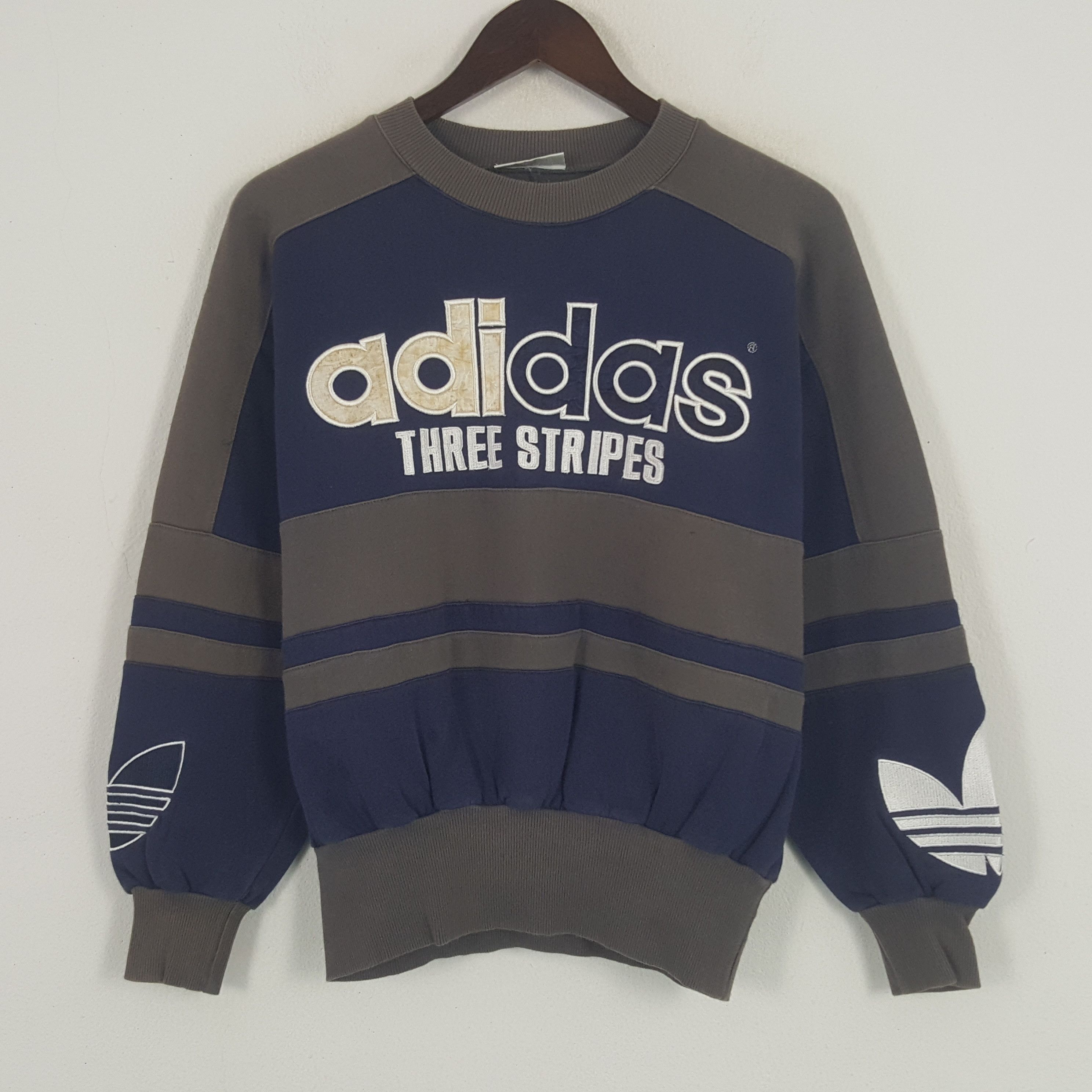 Adidas × Vintage Vintage Adidas Three Stripes Sweatshirt Size US M / EU 48-50 / 2 - 1 Thumbnail