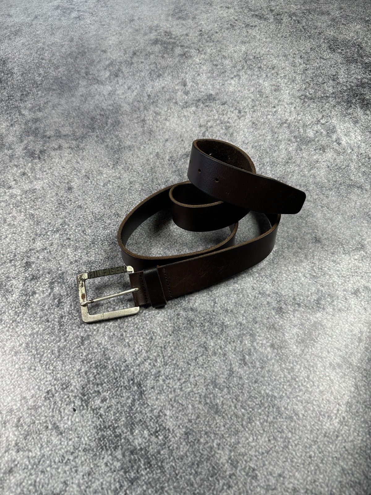 Tommy Hilfiger Vintage Tommy Hilfiger Belt Leather Big Logo 