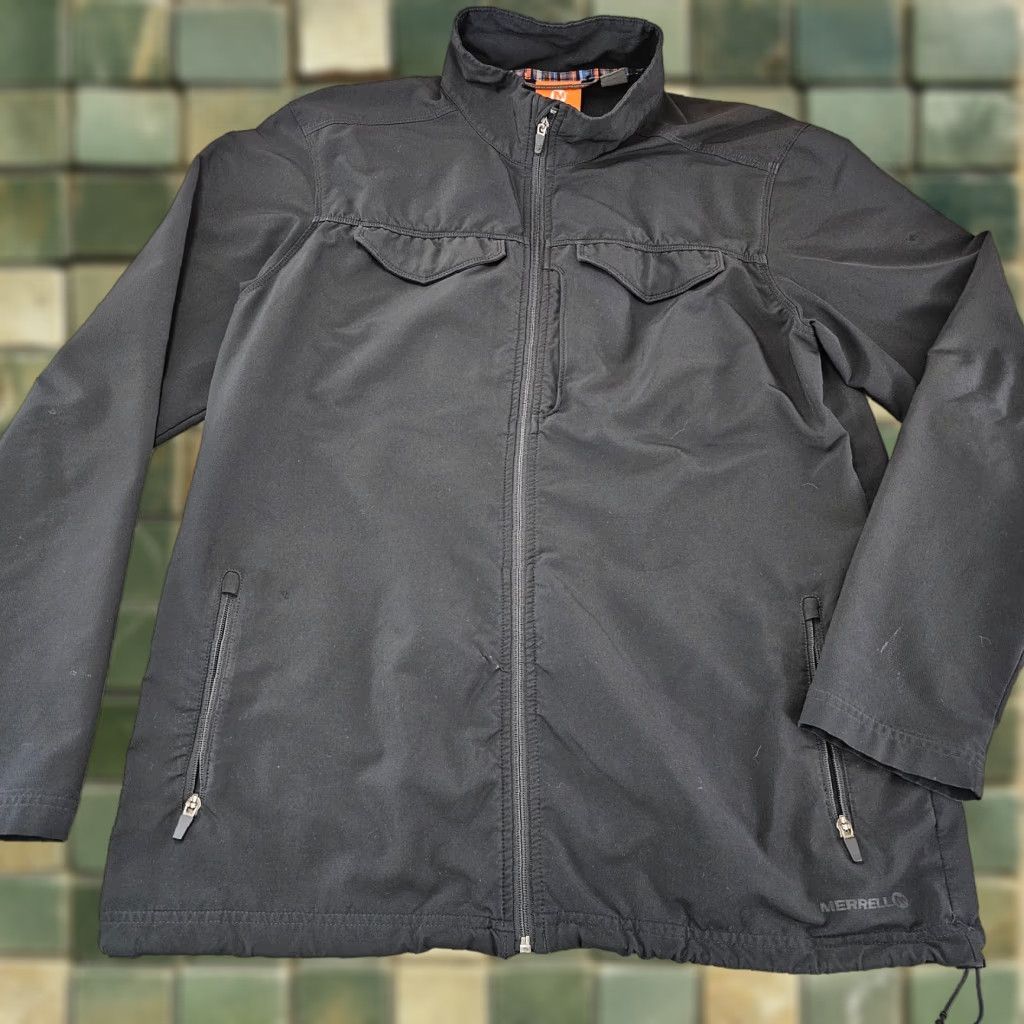 Merrell Merrell Jacket Mens XL Black Softshell Full Zip Pockets Wind-Resistant All Seasons Size US XL / EU 56 / 4 - 1 Thumbnail