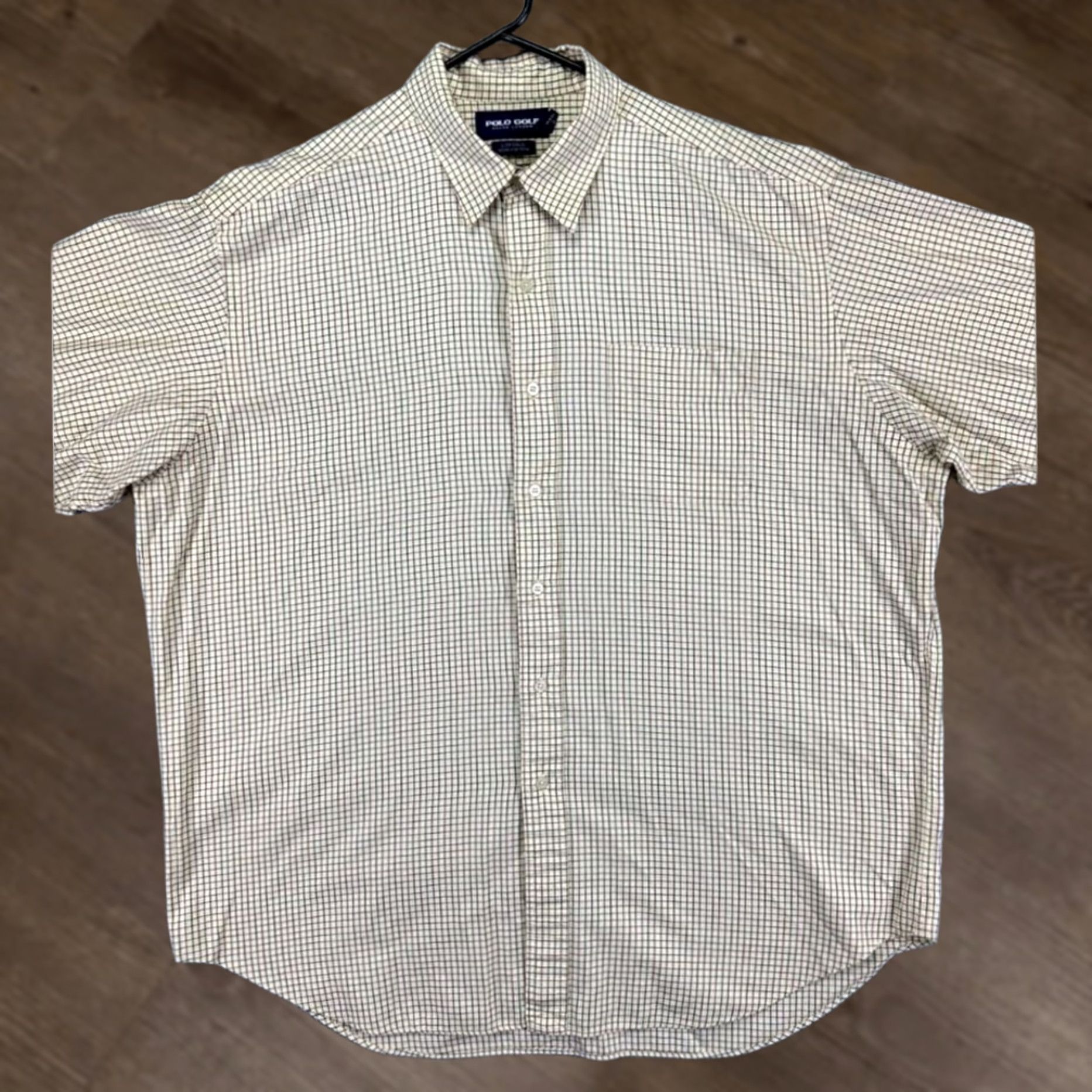Ralph Lauren Polo Ralph Lauren Shirt Mens XL Beige Plaid Button-Up Short Sleeve Pocket Classic Comfort Lofts Lofting Golf Casual Business Nations? Size US XL / EU 56 / 4 - 1 Thumbnail