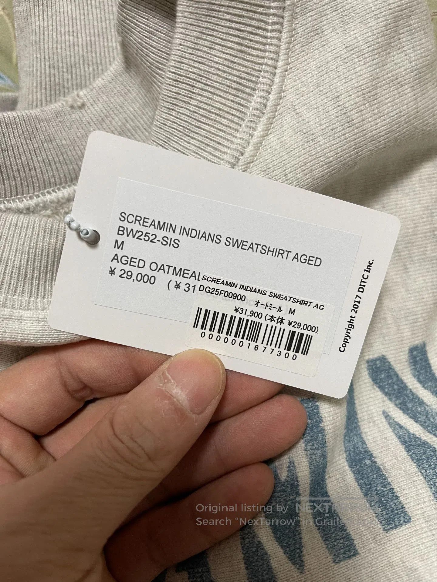 Native Youth Screamin Indians Distressed Crewneck Sweatshirt. Size US M / EU 48-50 / 2 - 8 Thumbnail
