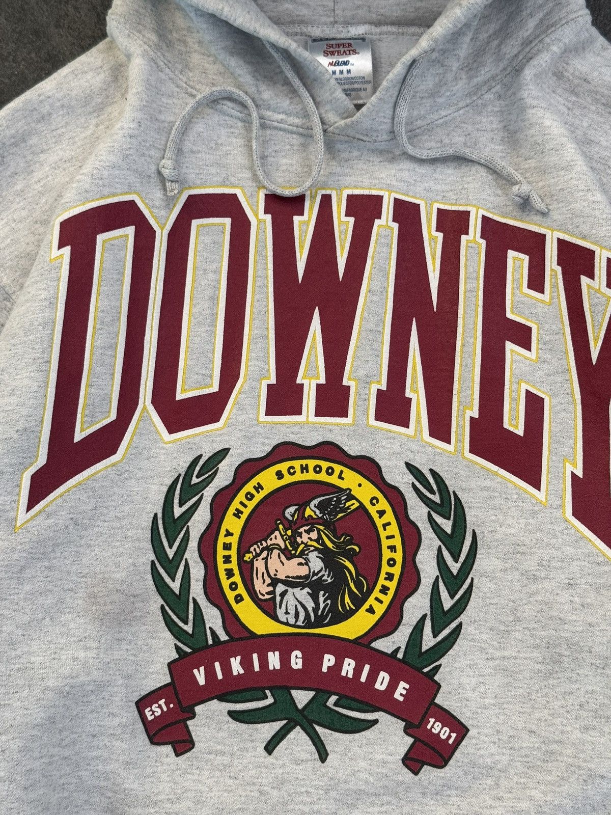 Jerzees Vintage Y2K Downey Vikings Pride Hoodie Sweatshirt Size US M / EU 48-50 / 2 - 10 Thumbnail