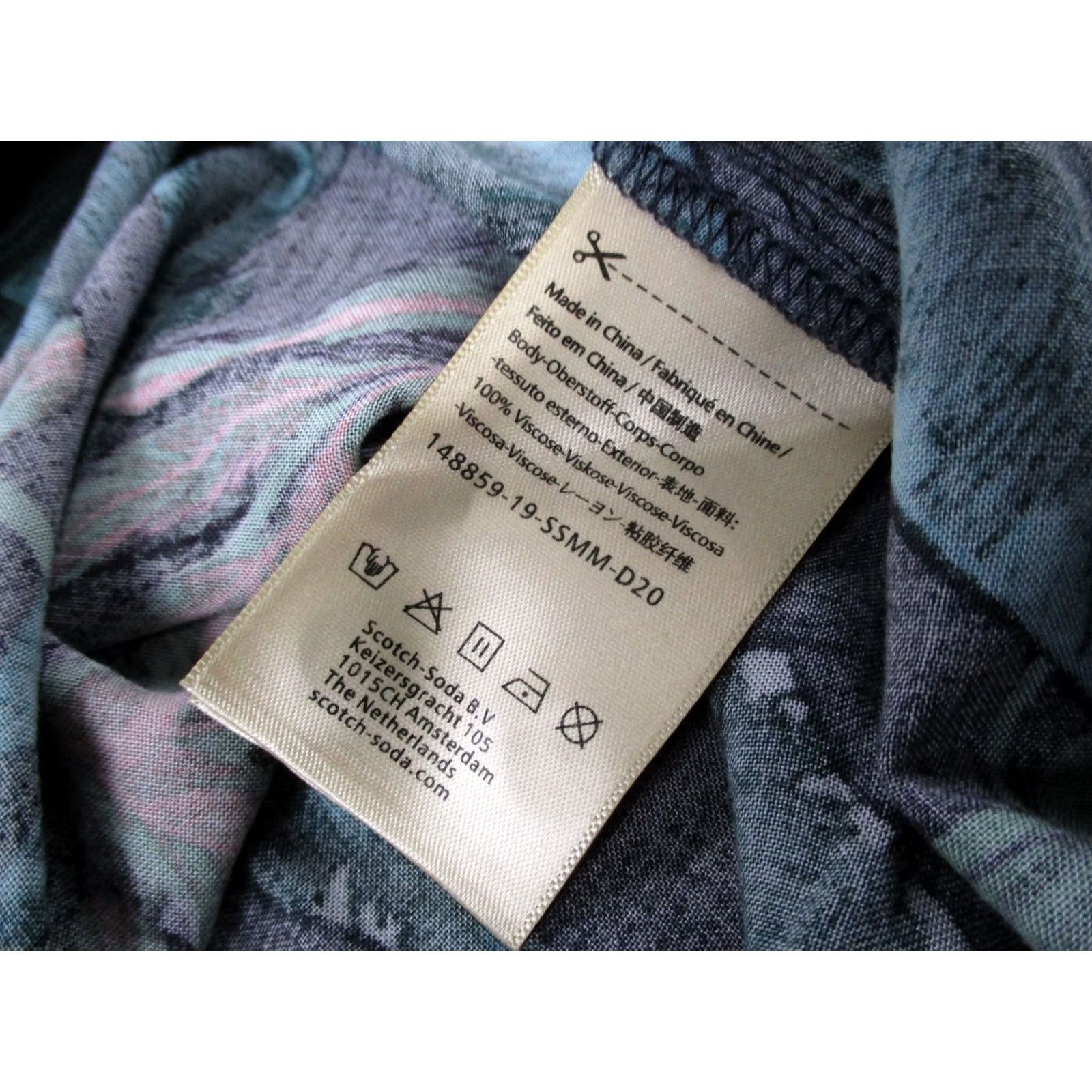 Scotch & Soda VINTAGE Scotch Soda Shirt Mens M Floral Leaf Bird Print Hawaiian Loose Beach Travelers Size US M / EU 48-50 / 2 - 7 Thumbnail