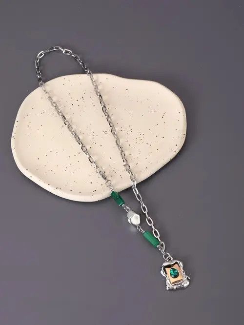 Jewelry × Vintage Retro Punk Vintage Rhinestone Chain Stainless Steel Size ONE SIZE - 4 Thumbnail