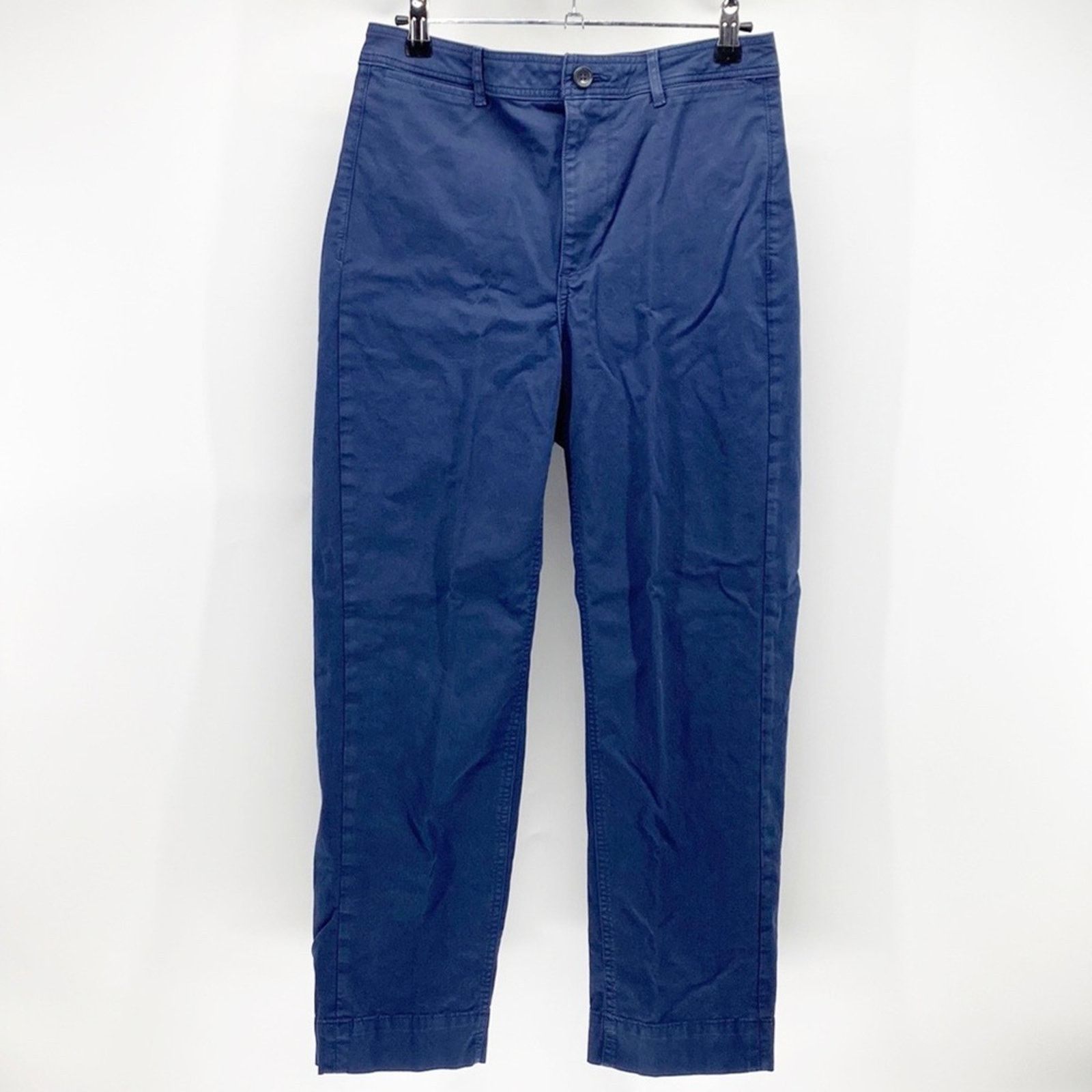Everlane dark blue straight leg high waisted ankle length