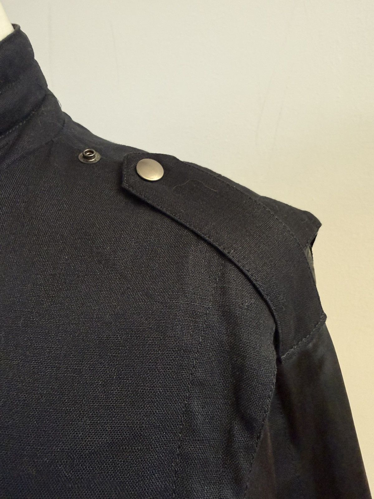 Japanese Brand Hiro Sawatari Linen Moto Bomber Jacket — Made in Japan Size US L / EU 52-54 / 3 - 5 Thumbnail