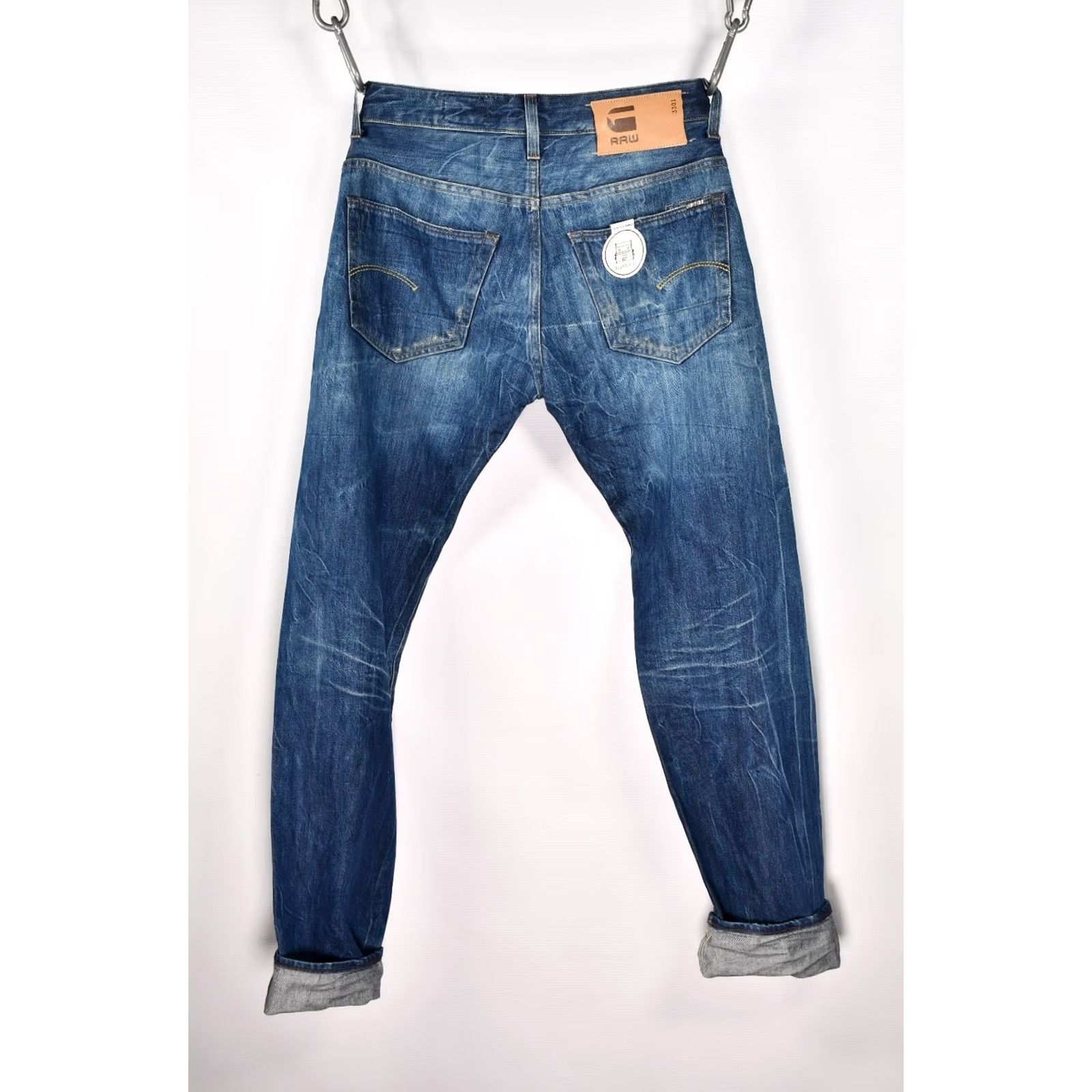 G-Star G-Star Raw 3301 Low Tapered RL Ravage Denim Selvedge Red Listing Jea ns W31/L34 Men Blue Cotton 100% 34in Inseam Vintage-Style? Size US 31 - 6 Thumbnail
