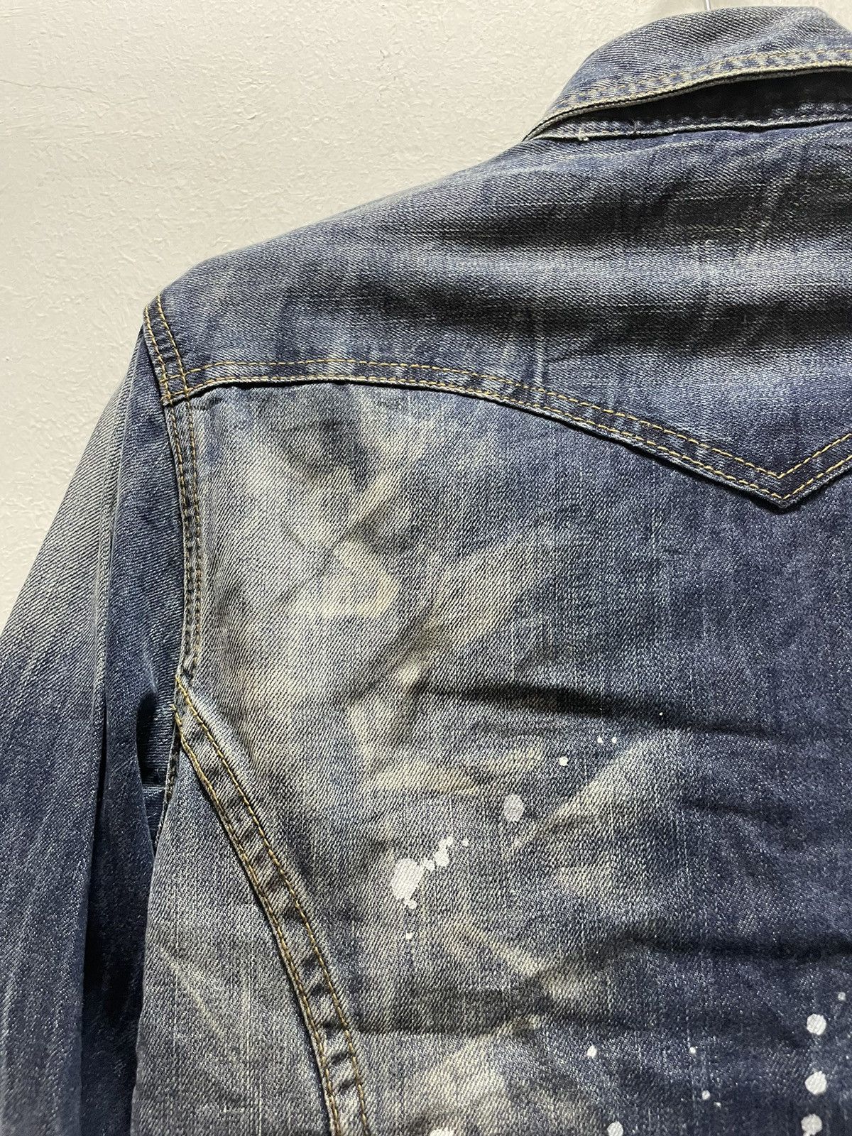 If Six Was Nine × In The Attic IN THE ATTIC Denim Shirt Distress Pearl Snap Size US S / EU 44-46 / 1 - 10 Thumbnail