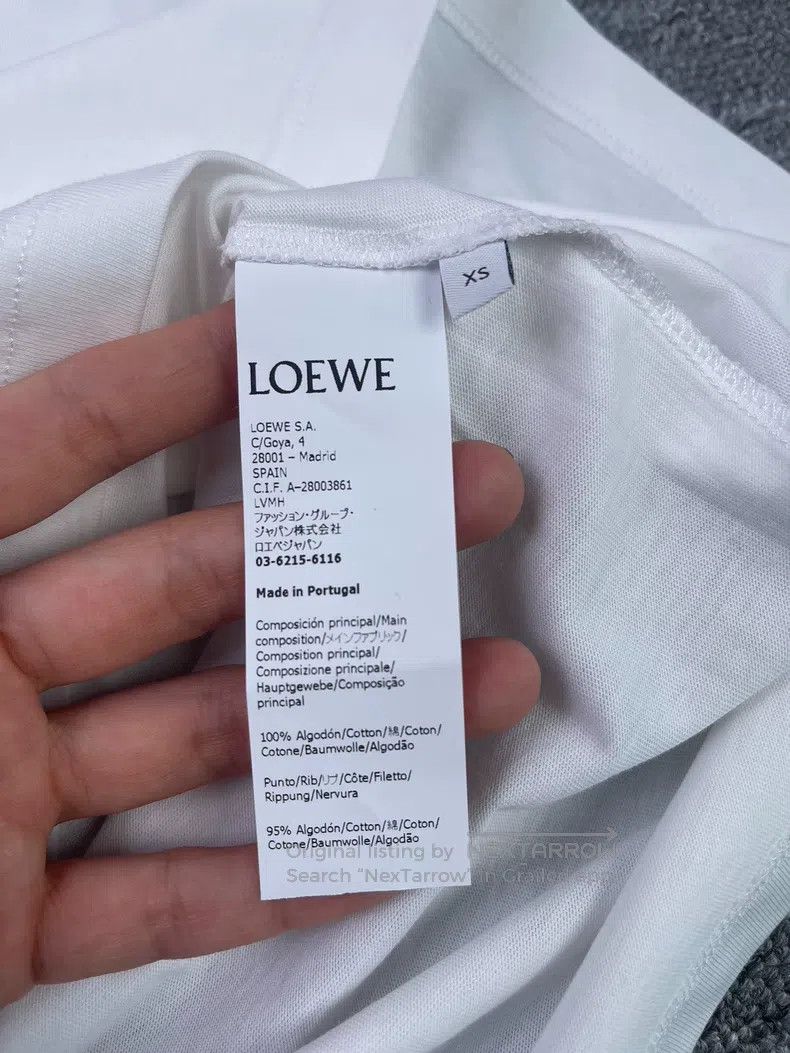 Loewe LOEWE Logo embroidered round neck loose T-shirt Size XS / US 0-2 / IT 36-38 - 4 Thumbnail