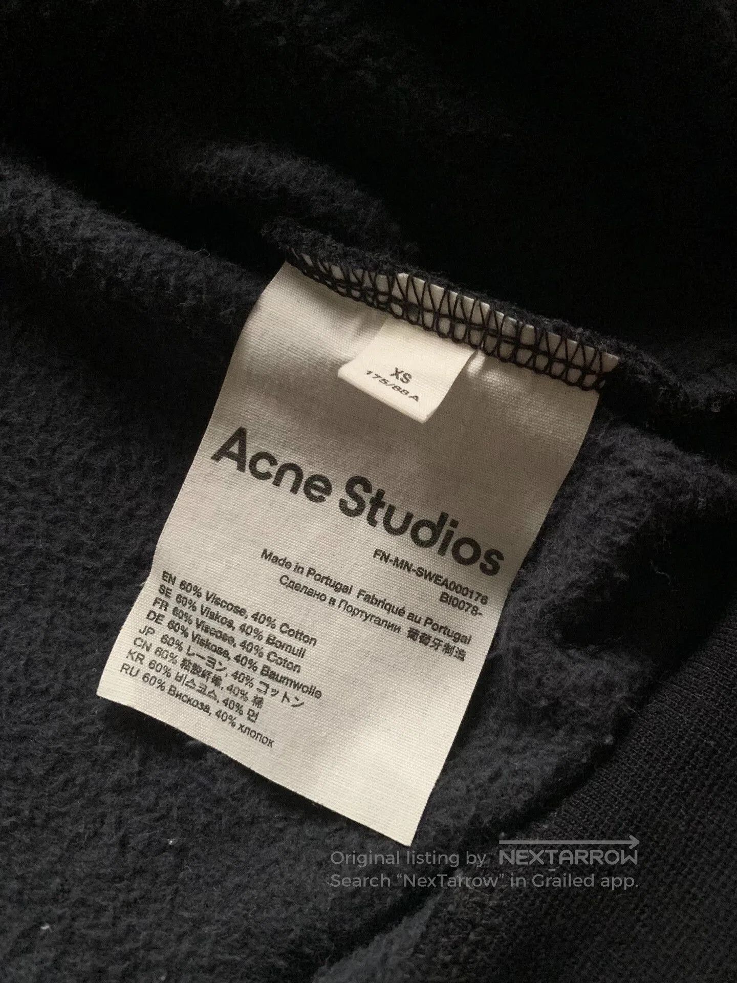 Acne Studios Acne Studios Collar Logo Sweatshirt. Size XS / US 0-2 / IT 36-38 - 5 Thumbnail